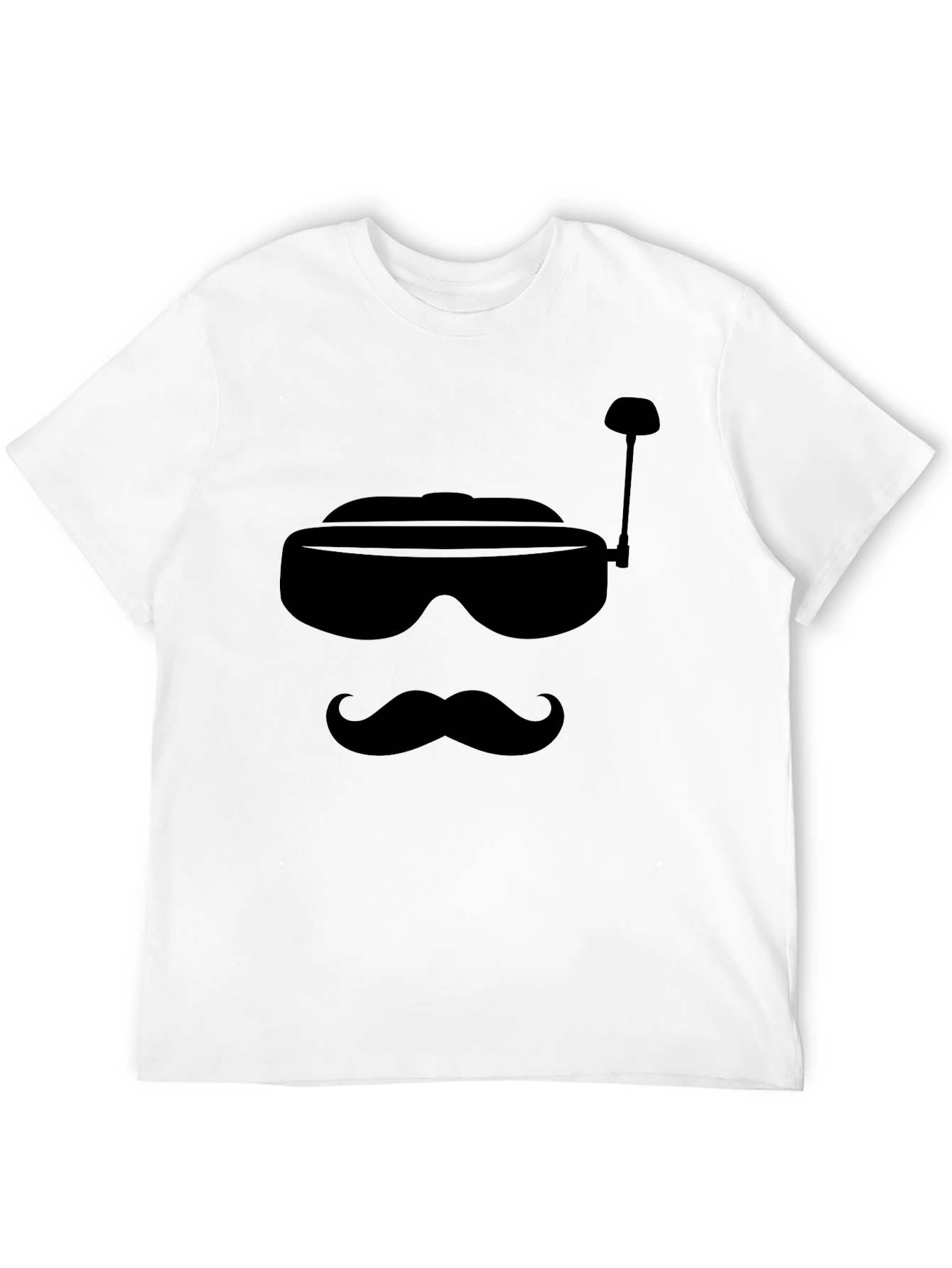 Retro FPV Goggles & Mustache Graphic Tee