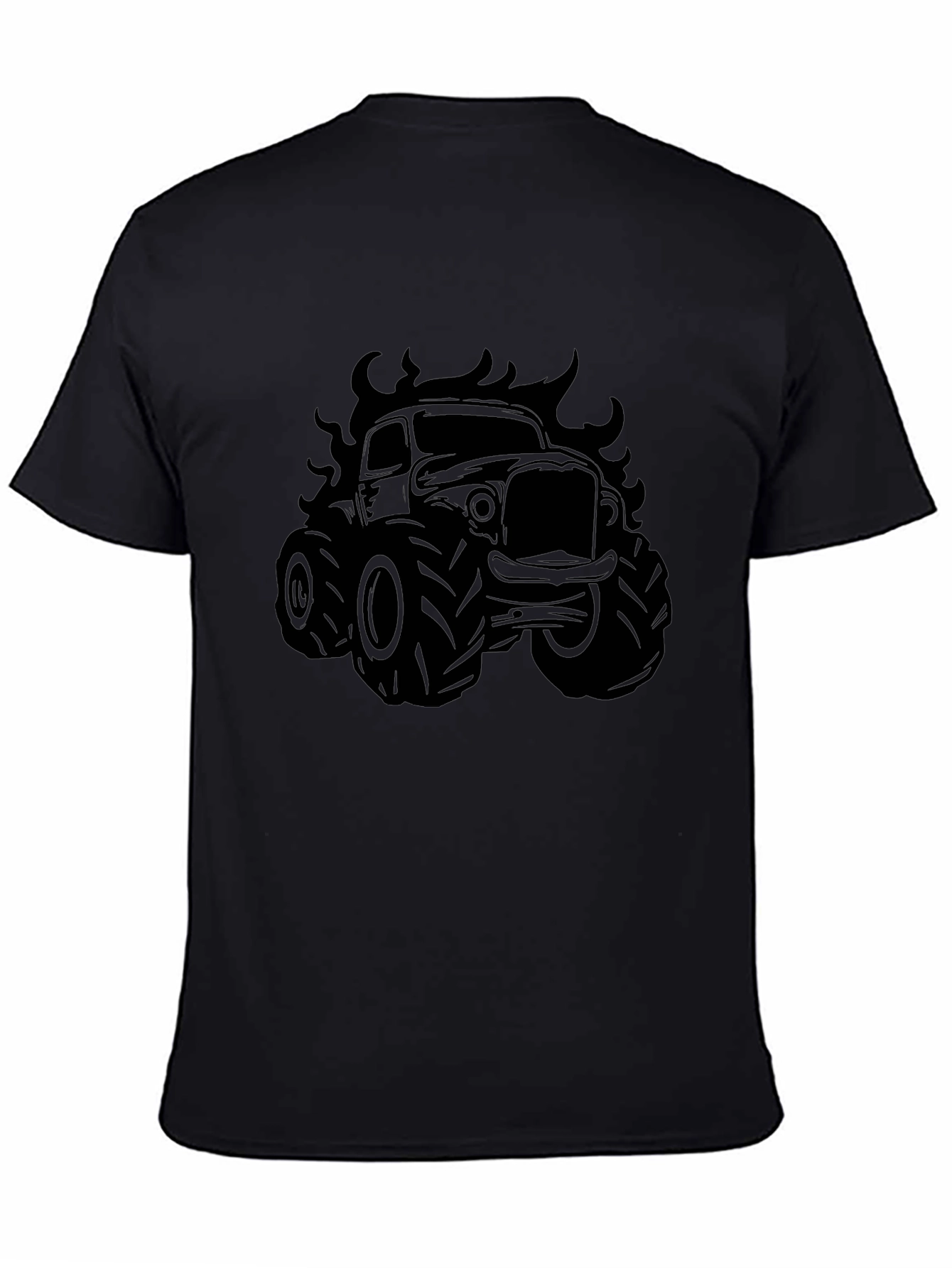 Monster Truck Flames Graphic T-Shirt