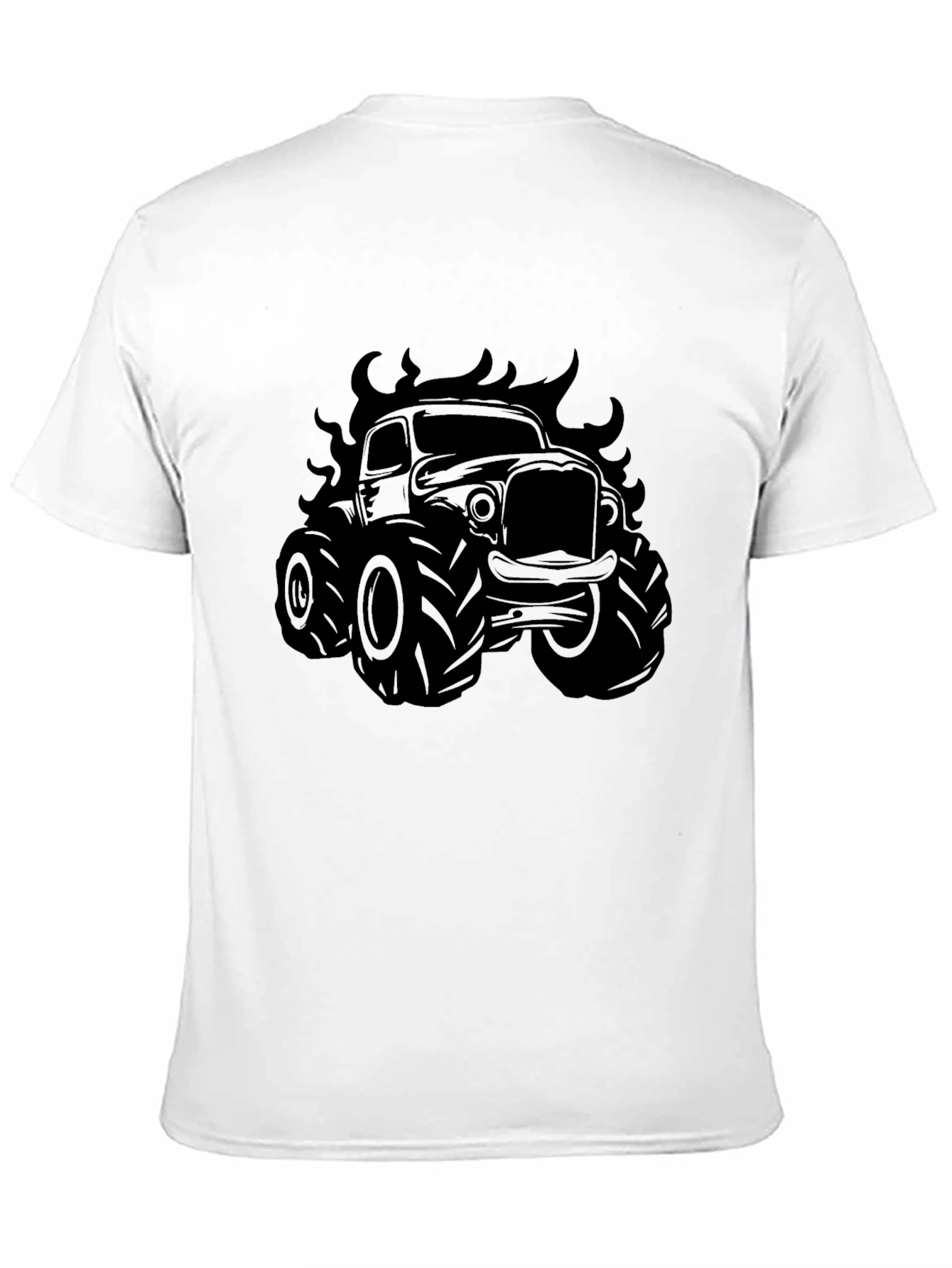 Monster Truck Flames Graphic T-Shirt
