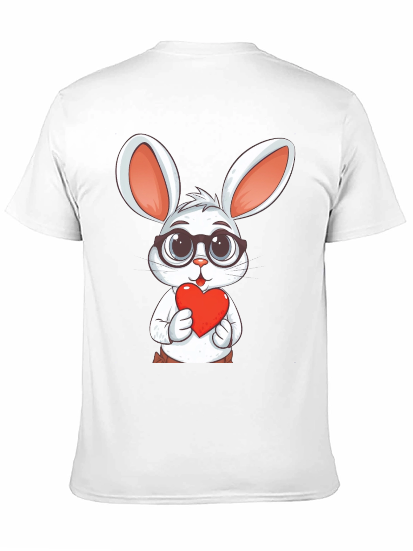 Cute Bunny with Heart Graphic T-Shirt