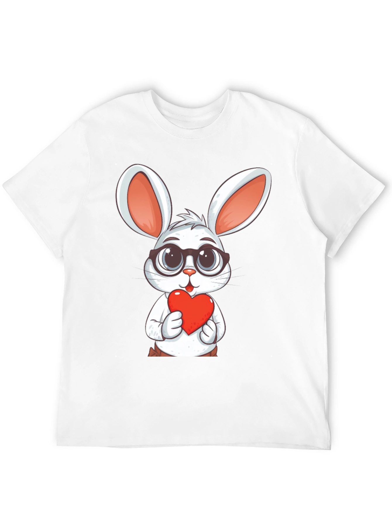 Cute Bunny with Heart Graphic T-Shirt