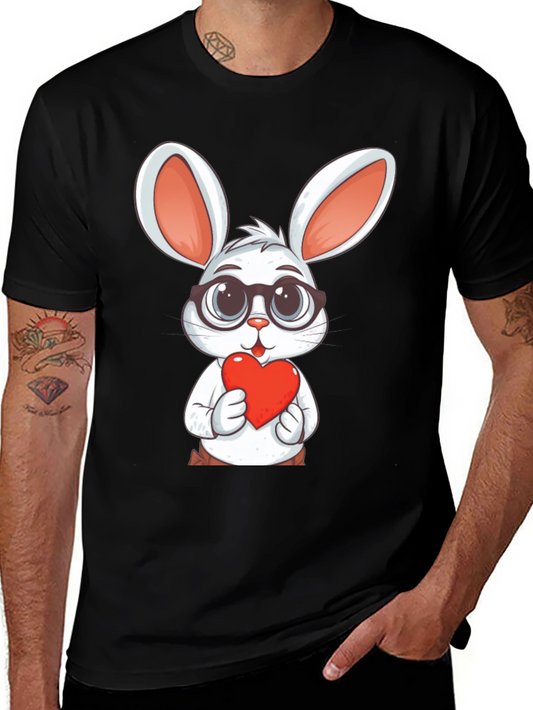 Cute Bunny with Heart Graphic T-Shirt