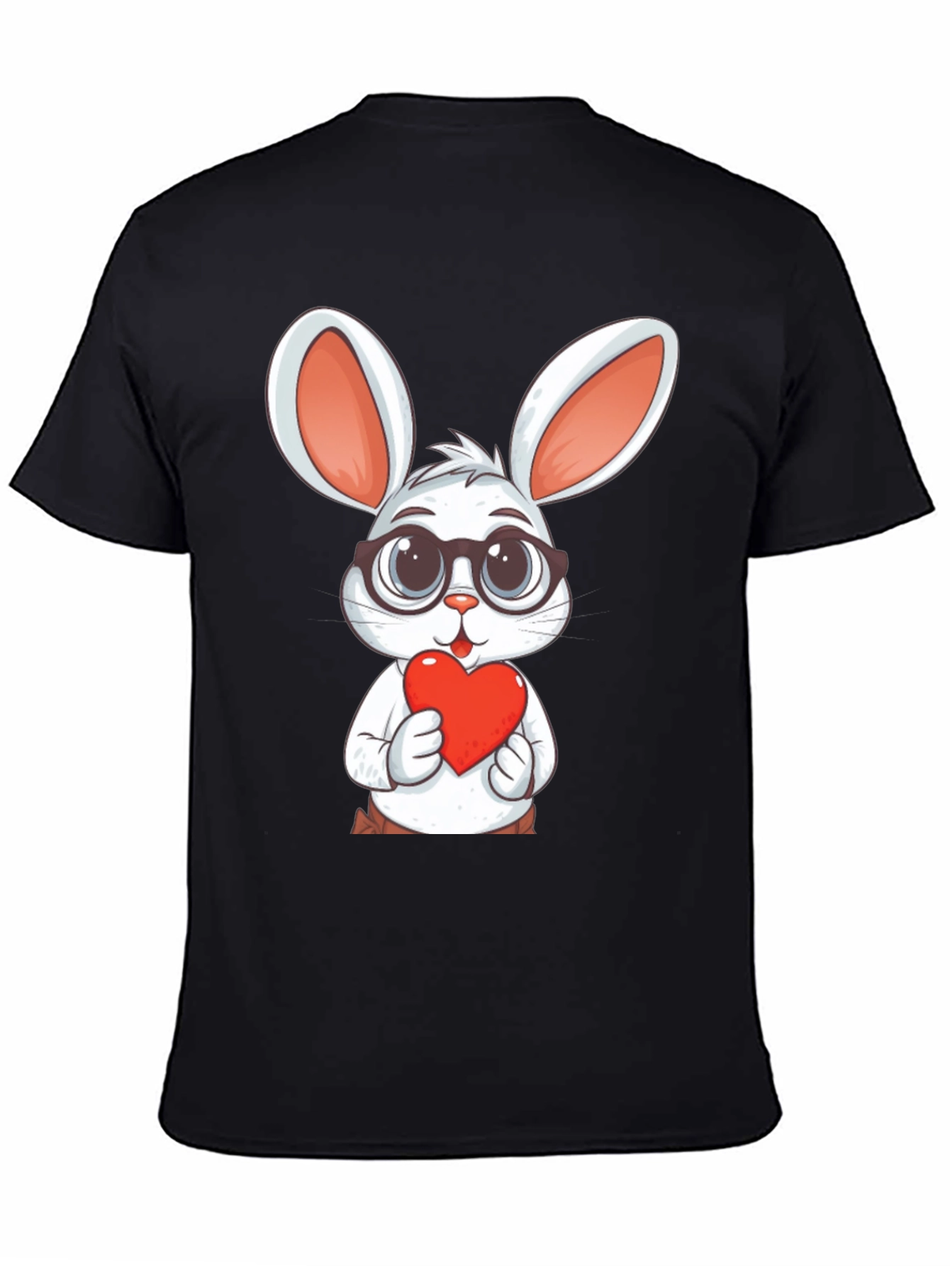 Cute Bunny with Heart Graphic T-Shirt