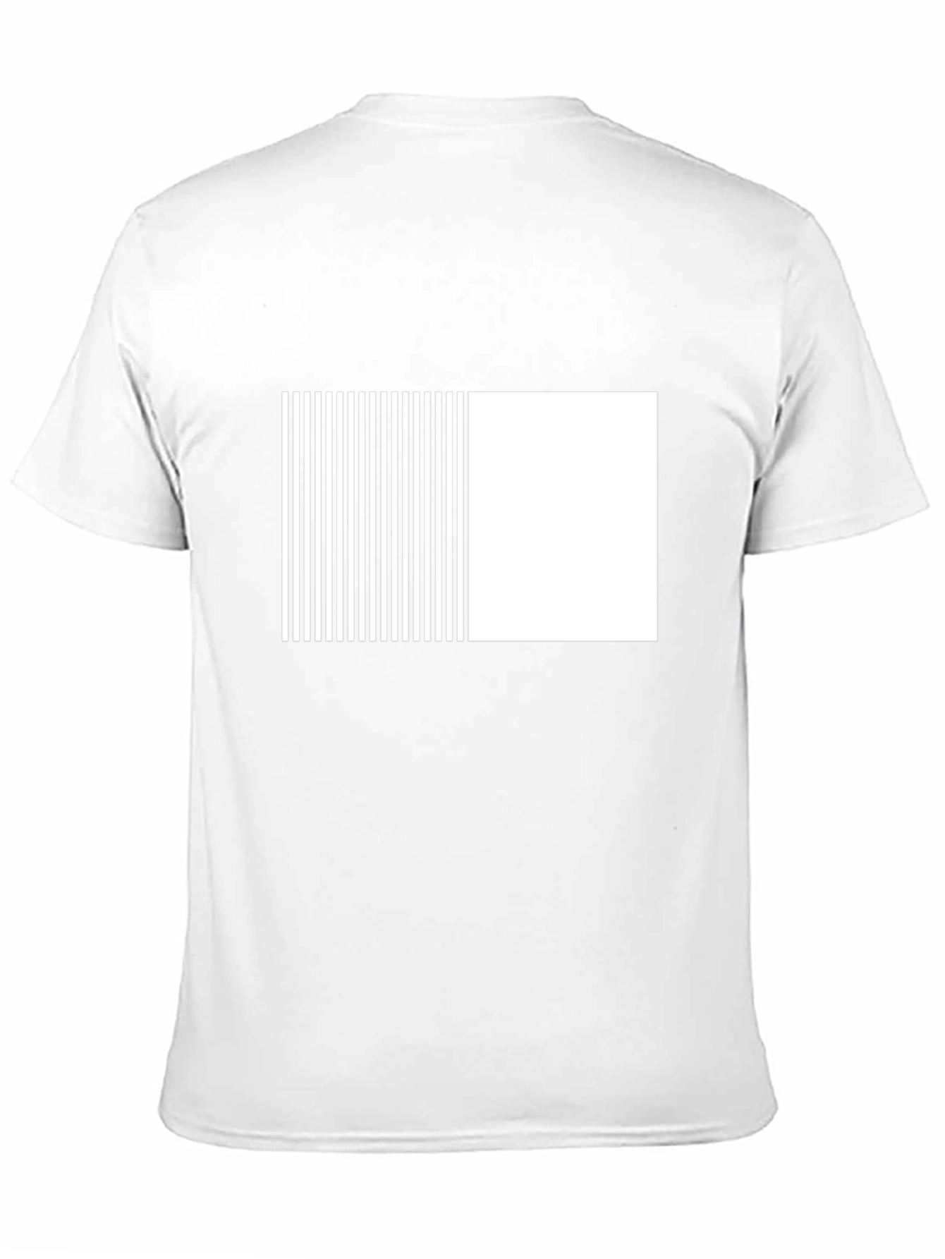 Modern Black Tee with Geometric Stripe Block Design