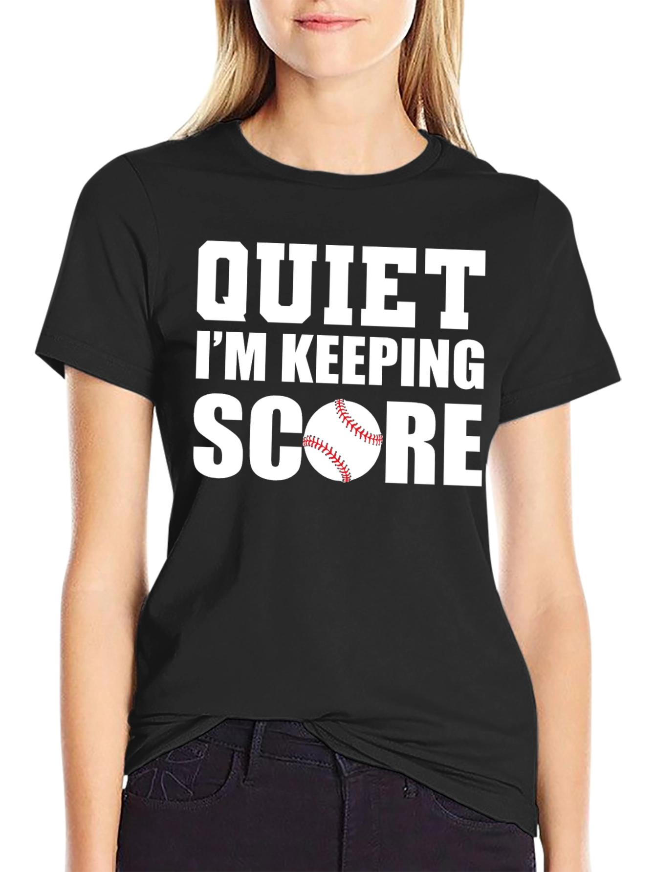 Quiet Im Keeping Score Baseball T-Shirt