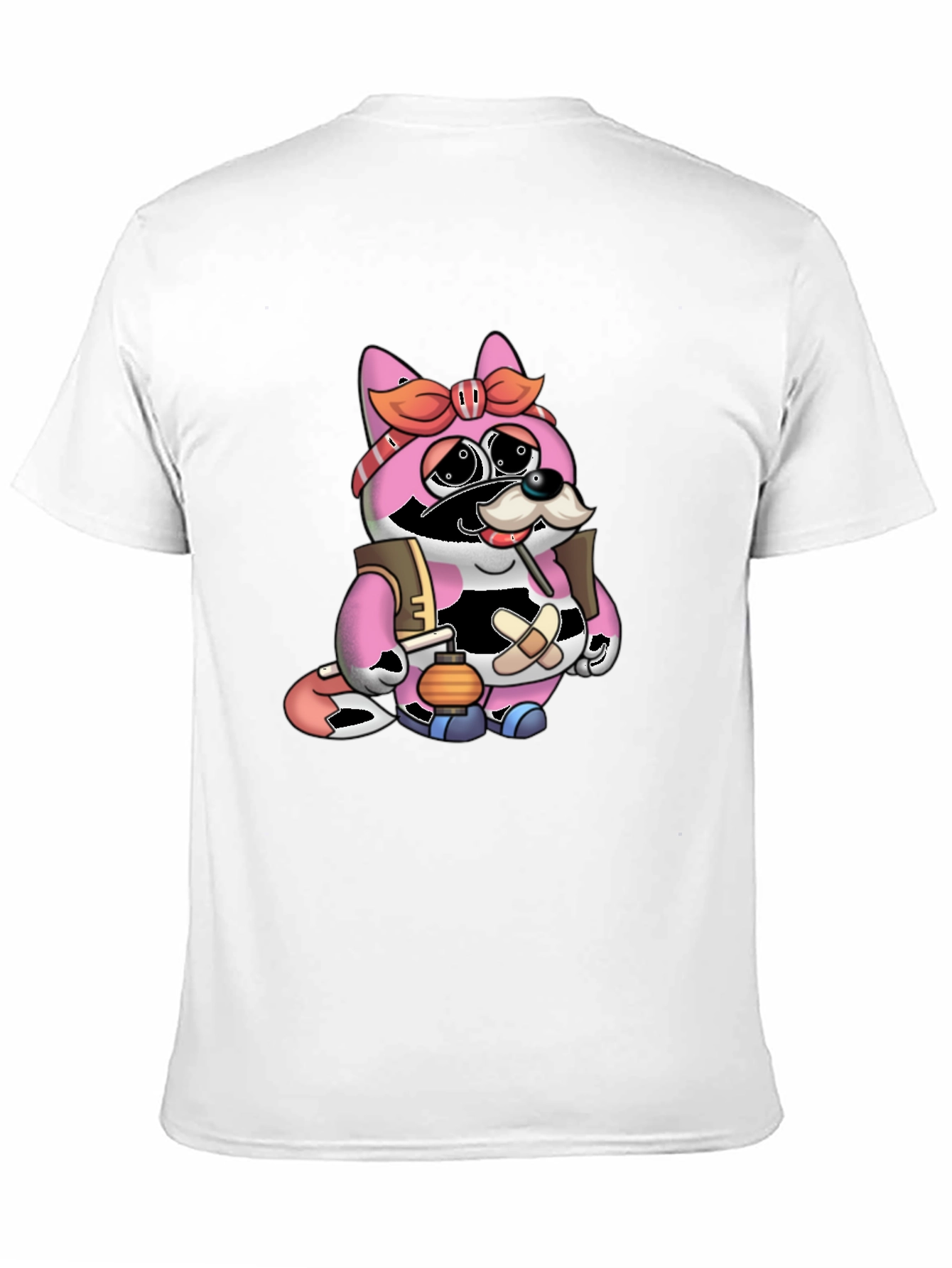 Cartoon Raccoon Character Graphic Tee