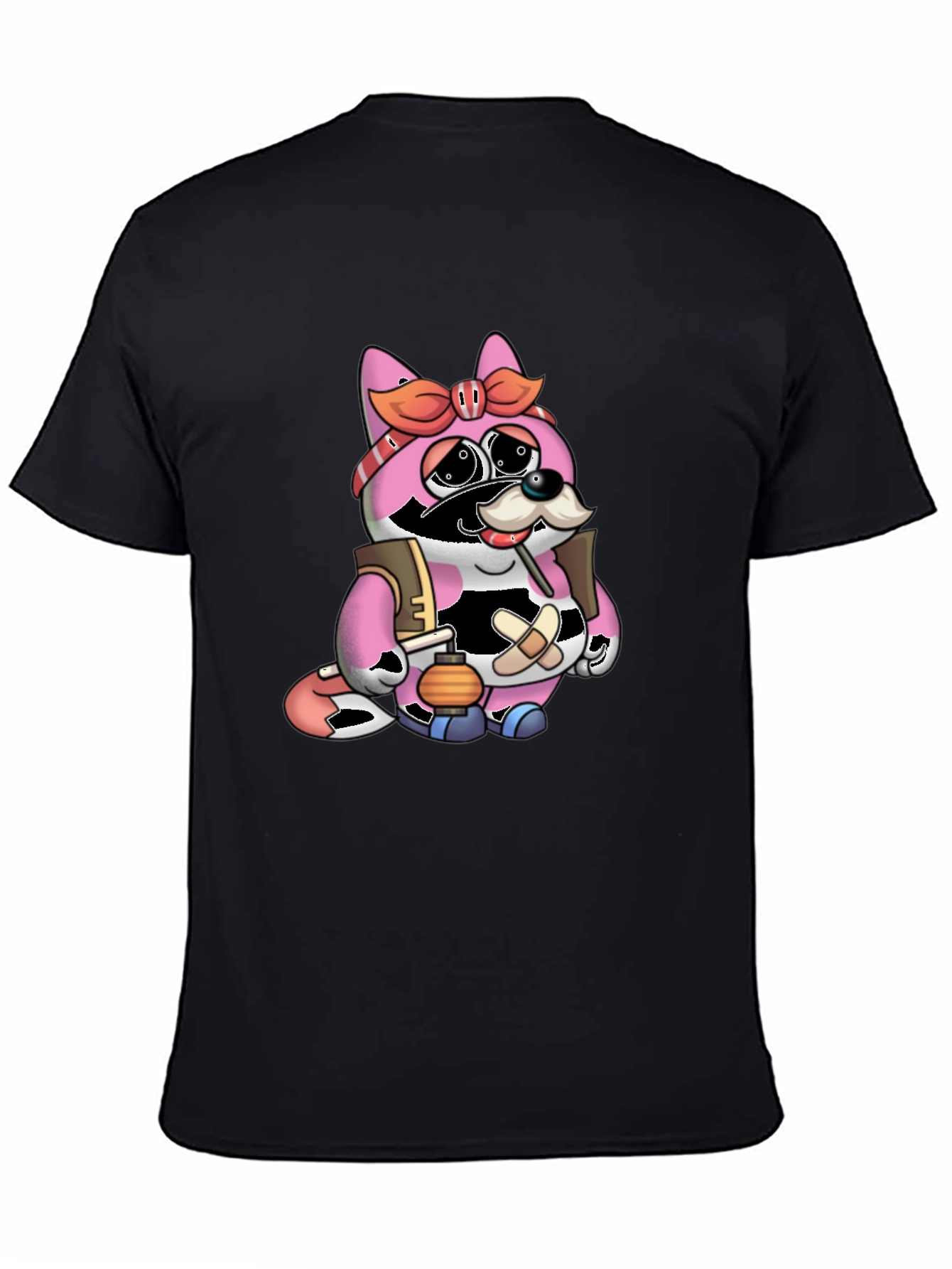 Cartoon Raccoon Character Graphic Tee