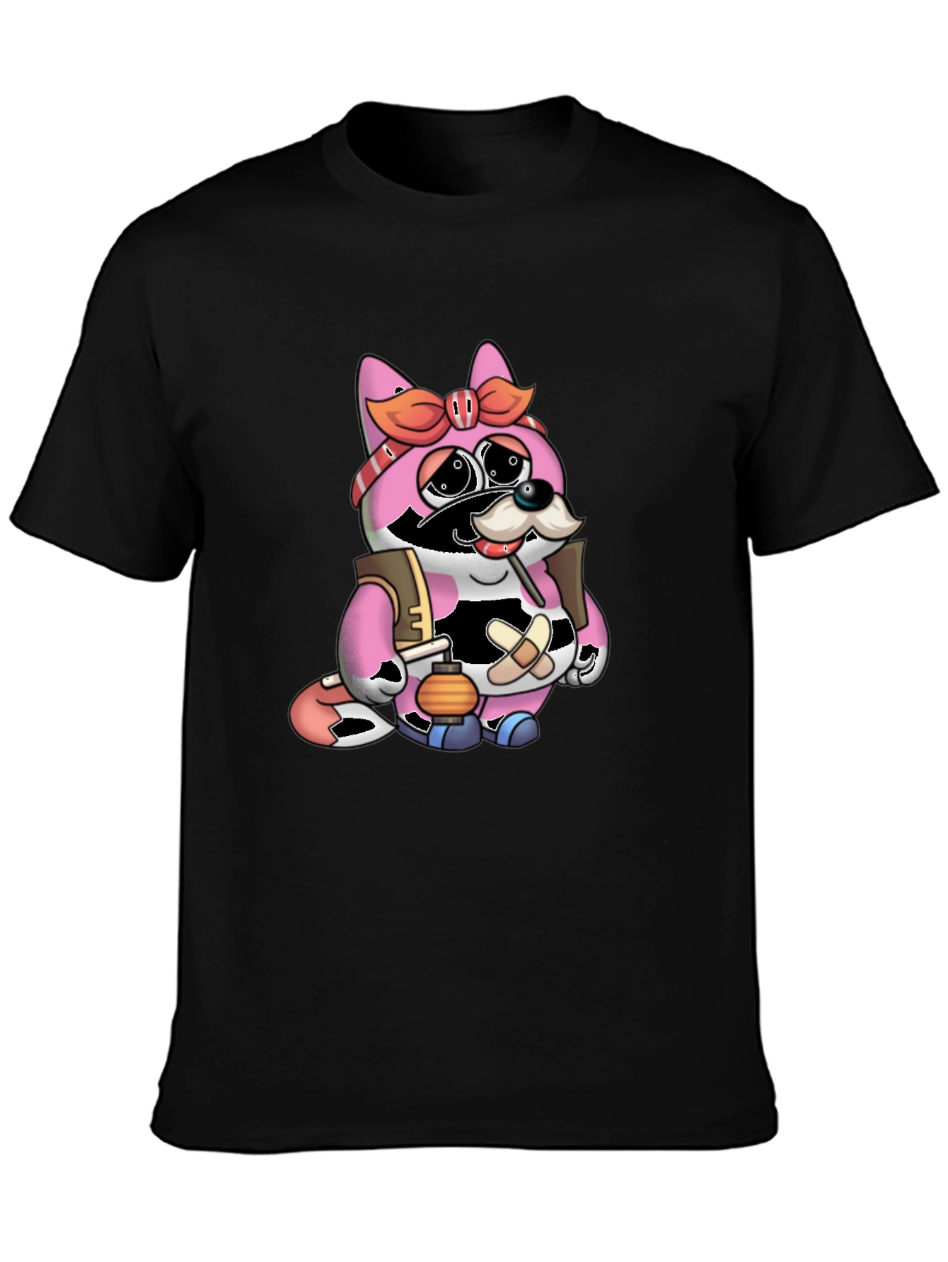 Cartoon Raccoon Character Graphic Tee