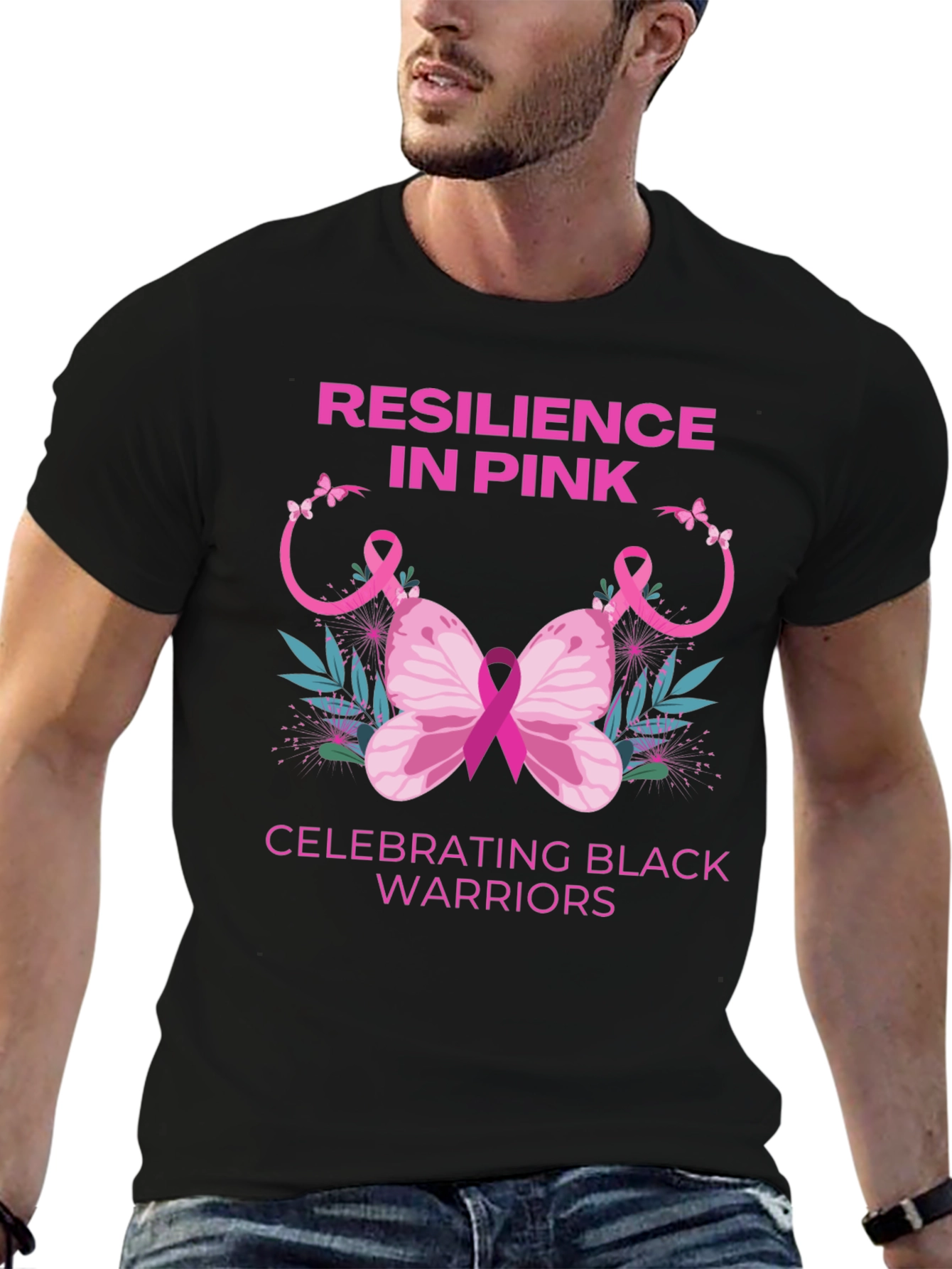 Resilience in Pink Black Warriors T-Shirt