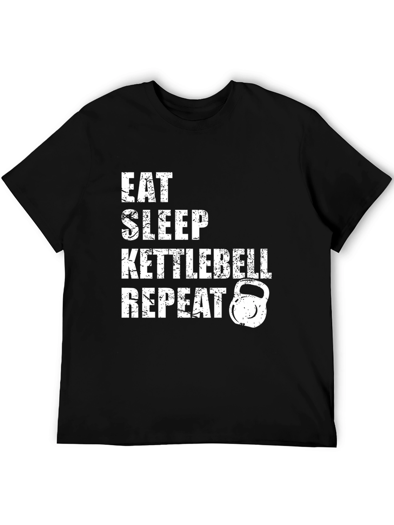 Eat Sleep Kettlebell Repeat Graphic Tee