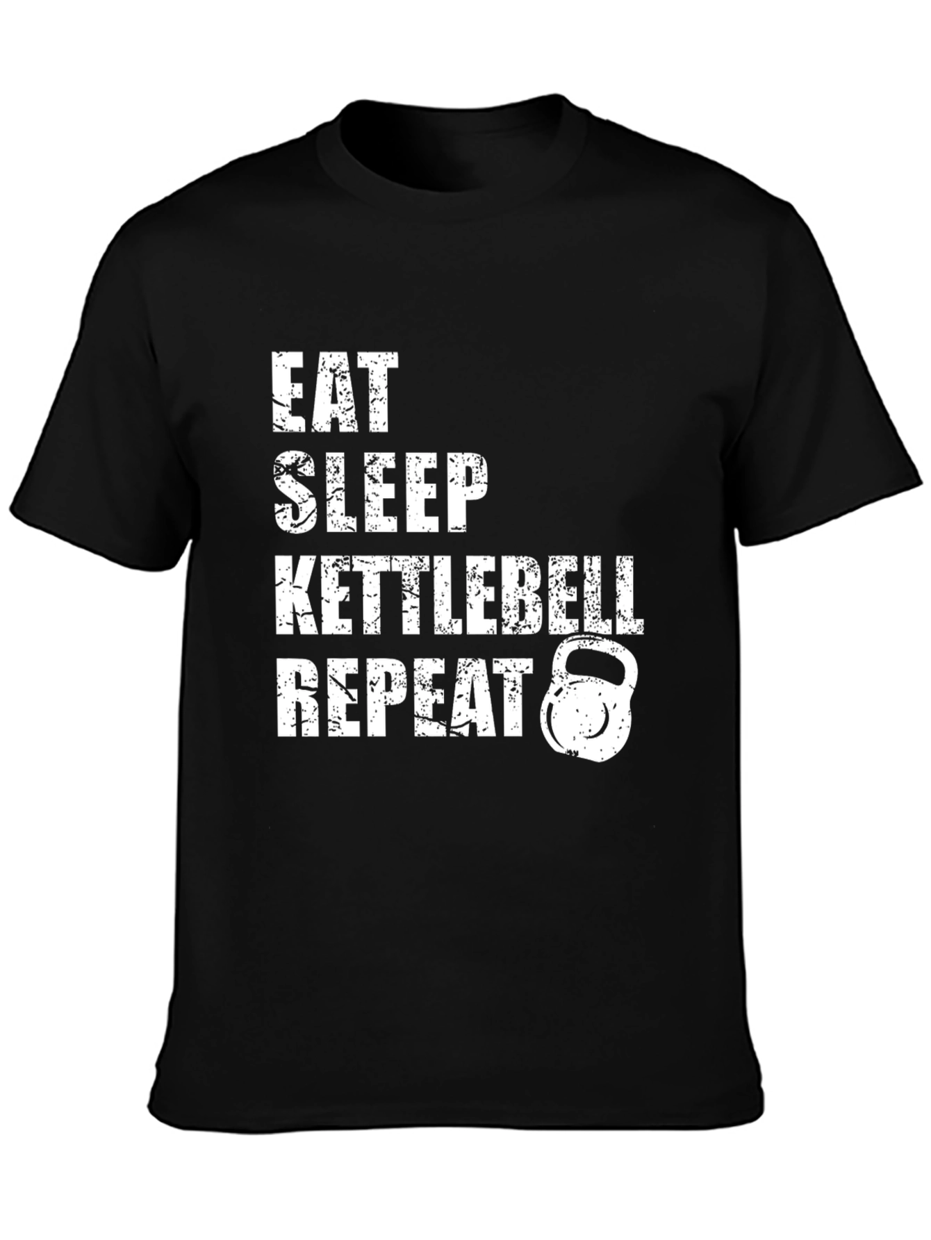 Eat Sleep Kettlebell Repeat Graphic Tee