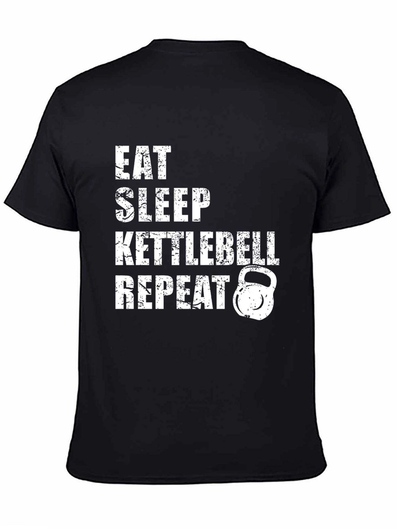 Eat Sleep Kettlebell Repeat Graphic Tee