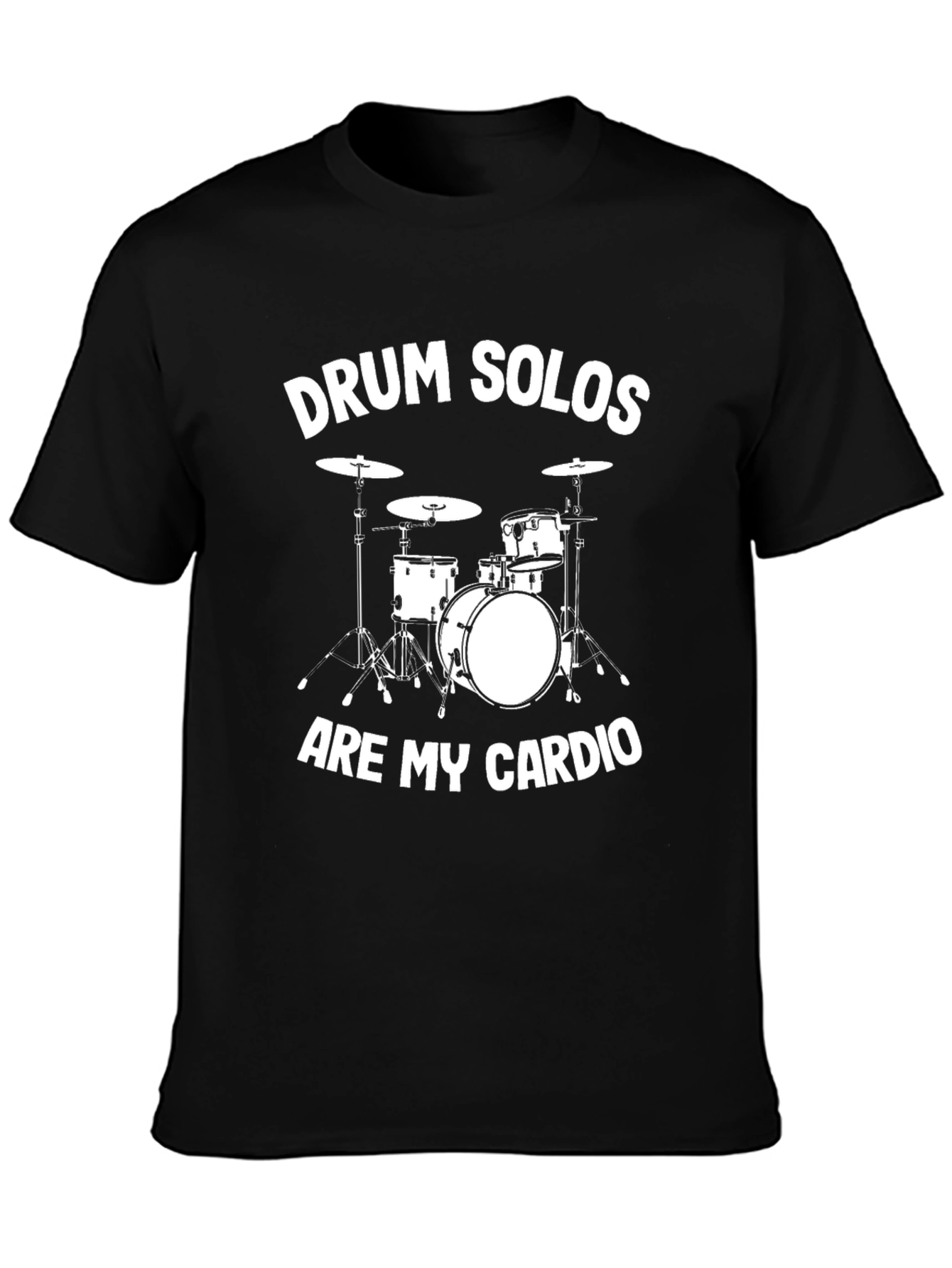 Drum Solos Cardio Black Graphic Tee