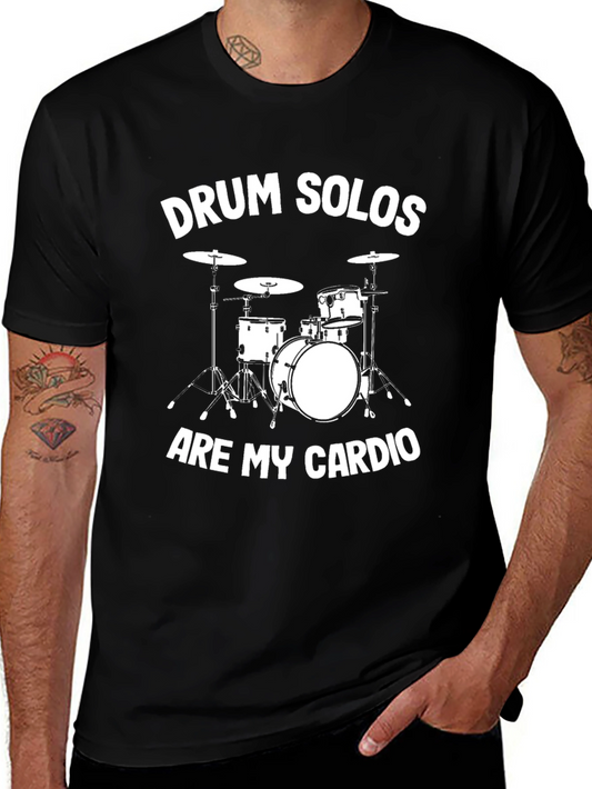 Drum Solos Cardio Black Graphic Tee