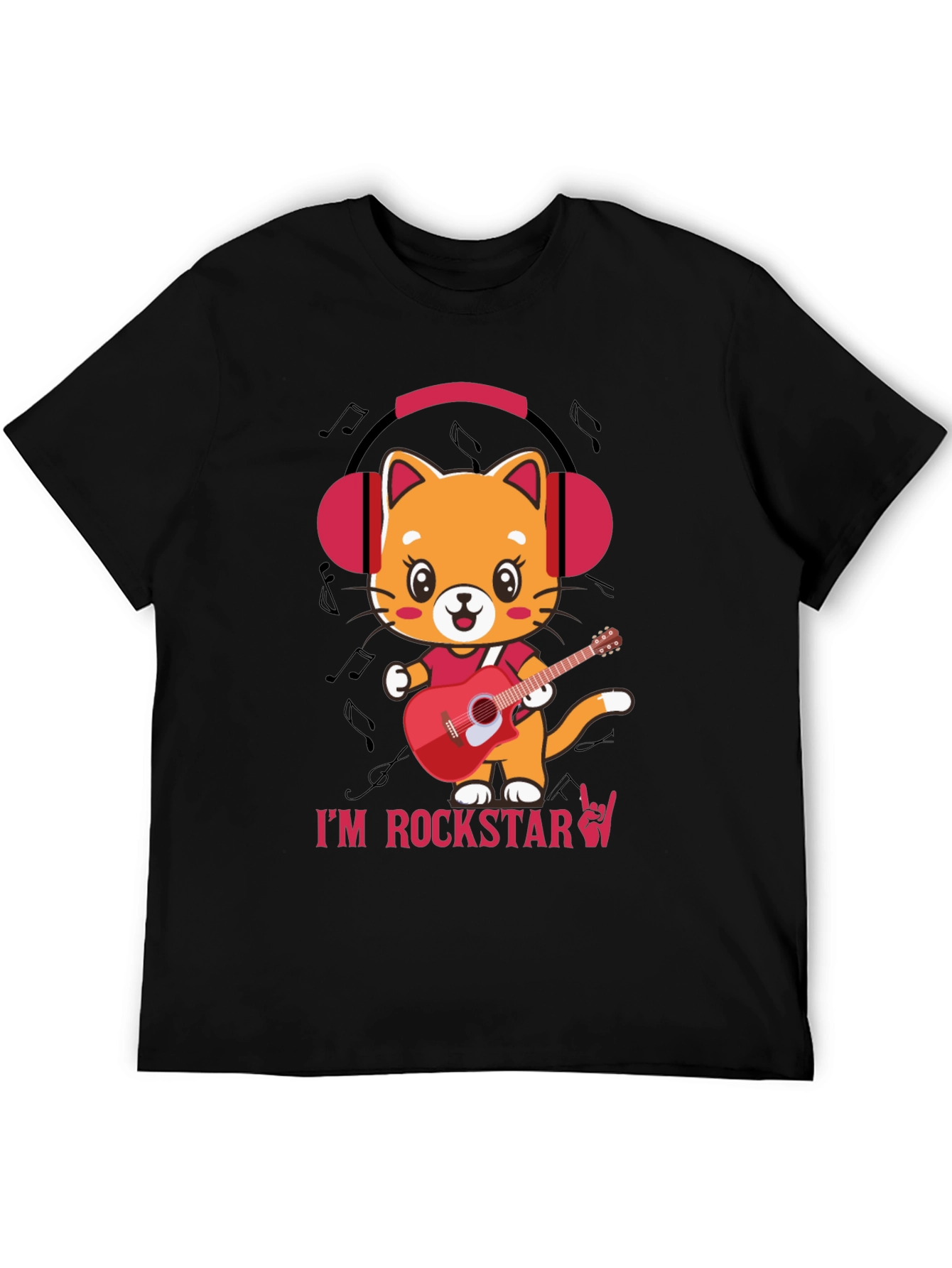 Cat Rockstar Graphic T-Shirt