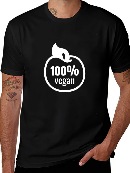 100% Vegan T-Shirt - Black Eco-Friendly Design
