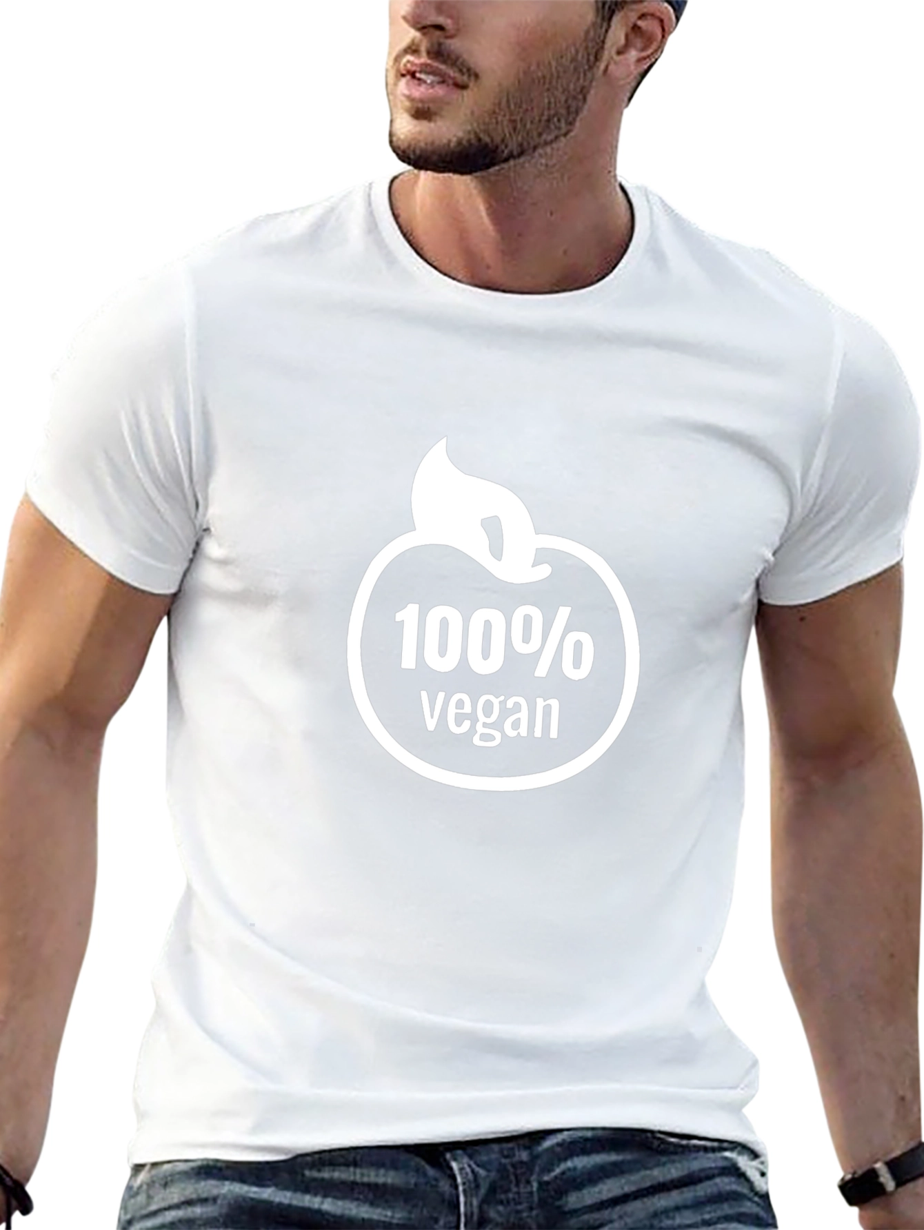 100% Vegan T-Shirt - Black Eco-Friendly Design