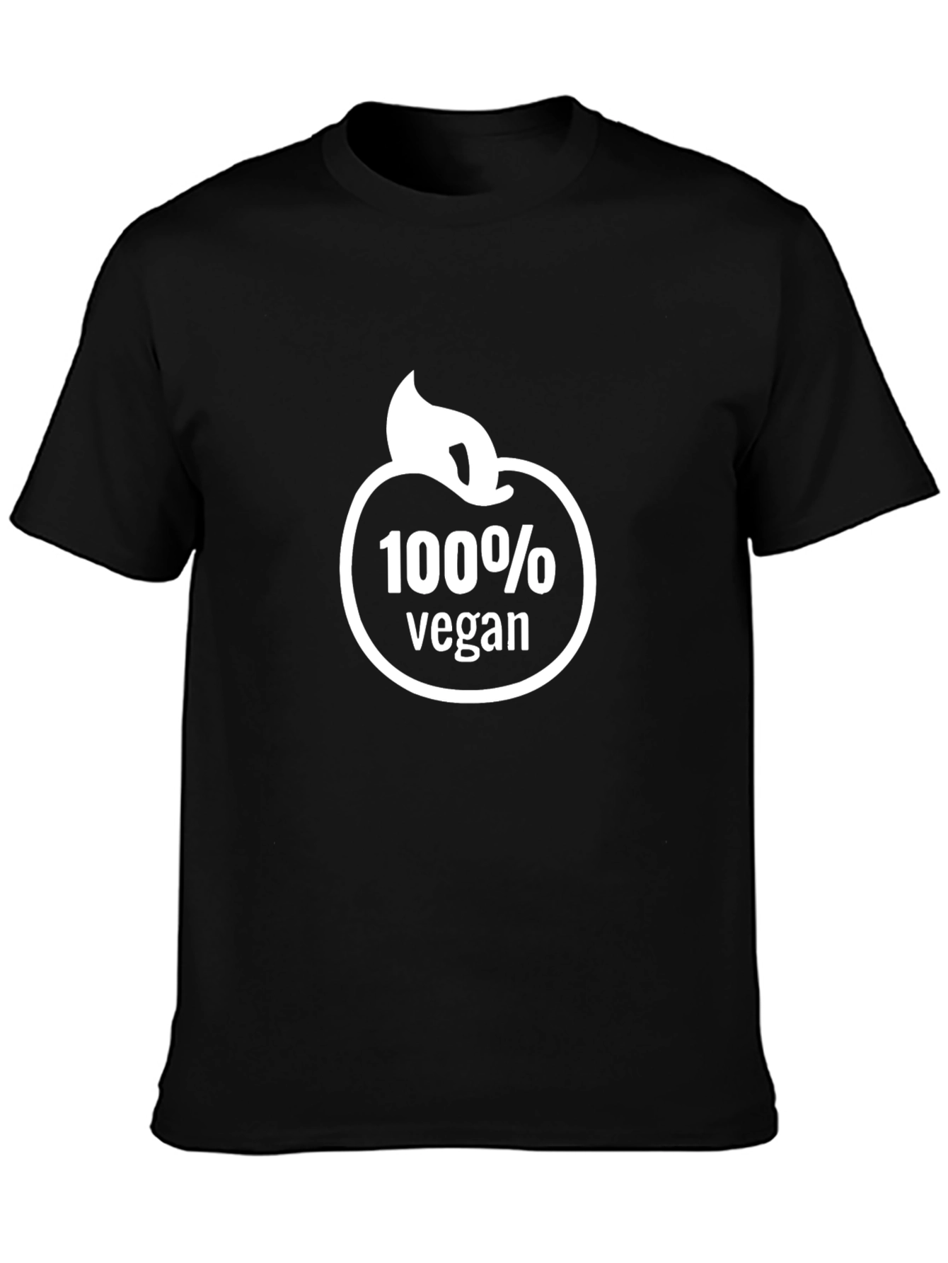 100% Vegan T-Shirt - Black Eco-Friendly Design