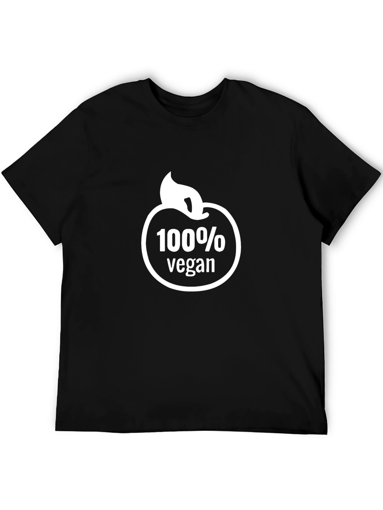 100% Vegan T-Shirt - Black Eco-Friendly Design