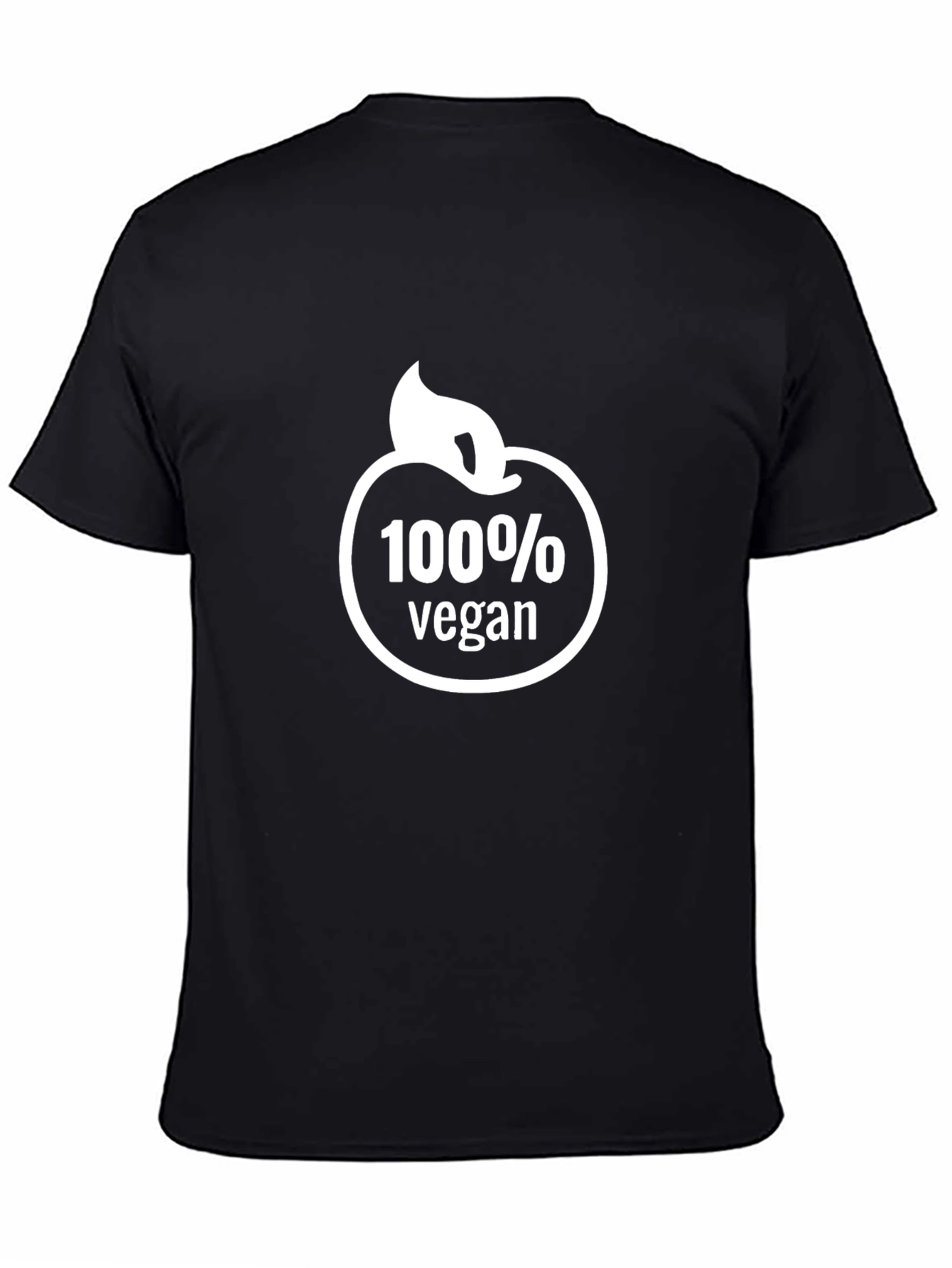 100% Vegan T-Shirt - Black Eco-Friendly Design