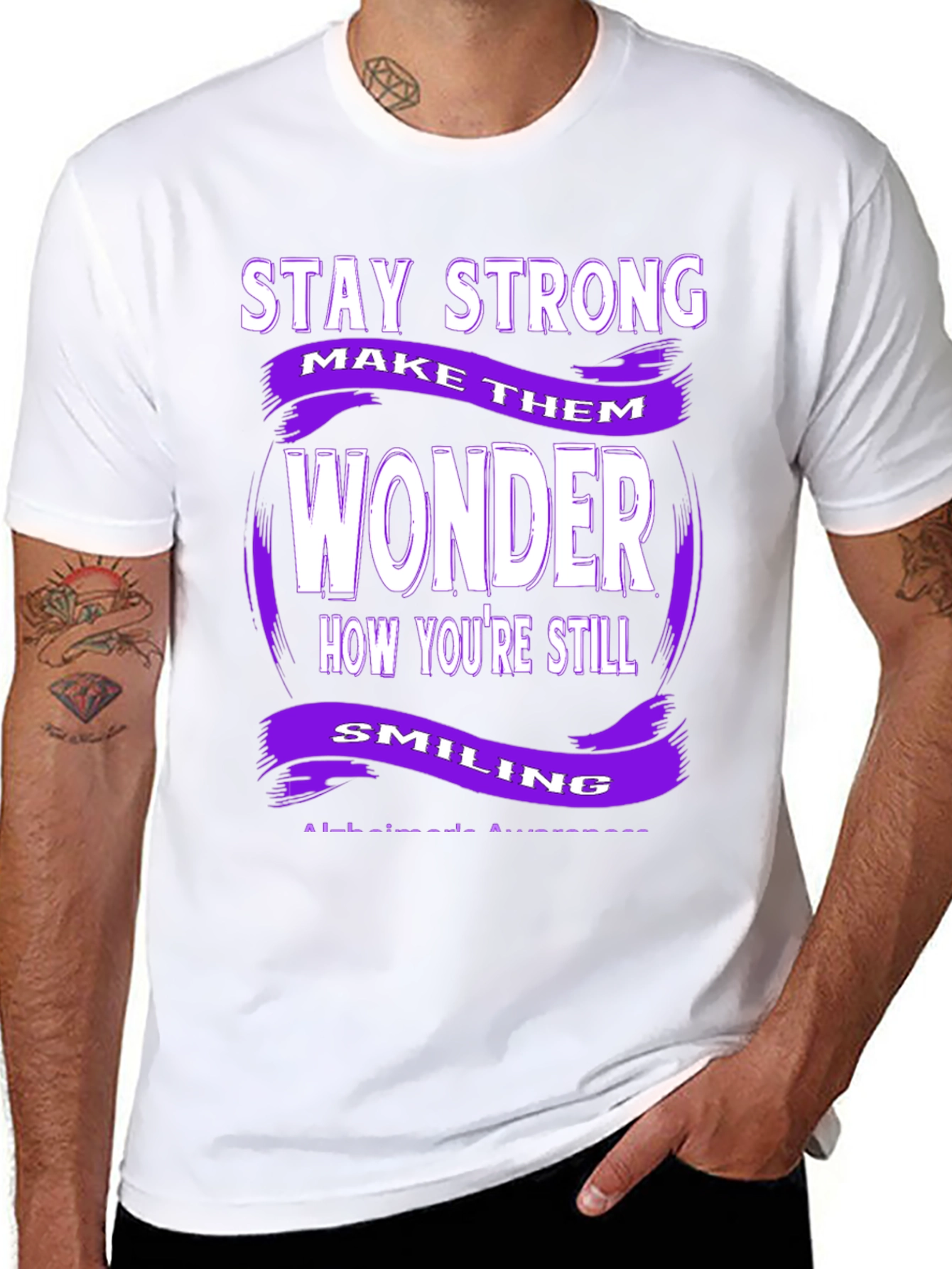 Stay Strong Alzheimers Awareness T-Shirt
