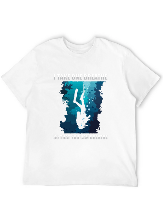 Scuba Diving Graphic T-Shirt - I Take One Breathe