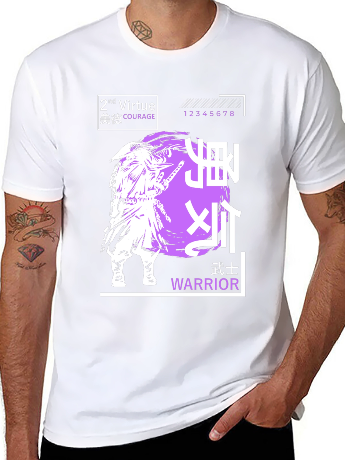 Samurai Warrior Virtue Graphic T-Shirt