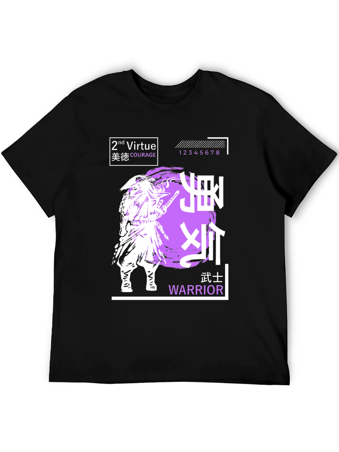 Samurai Warrior Virtue Graphic T-Shirt
