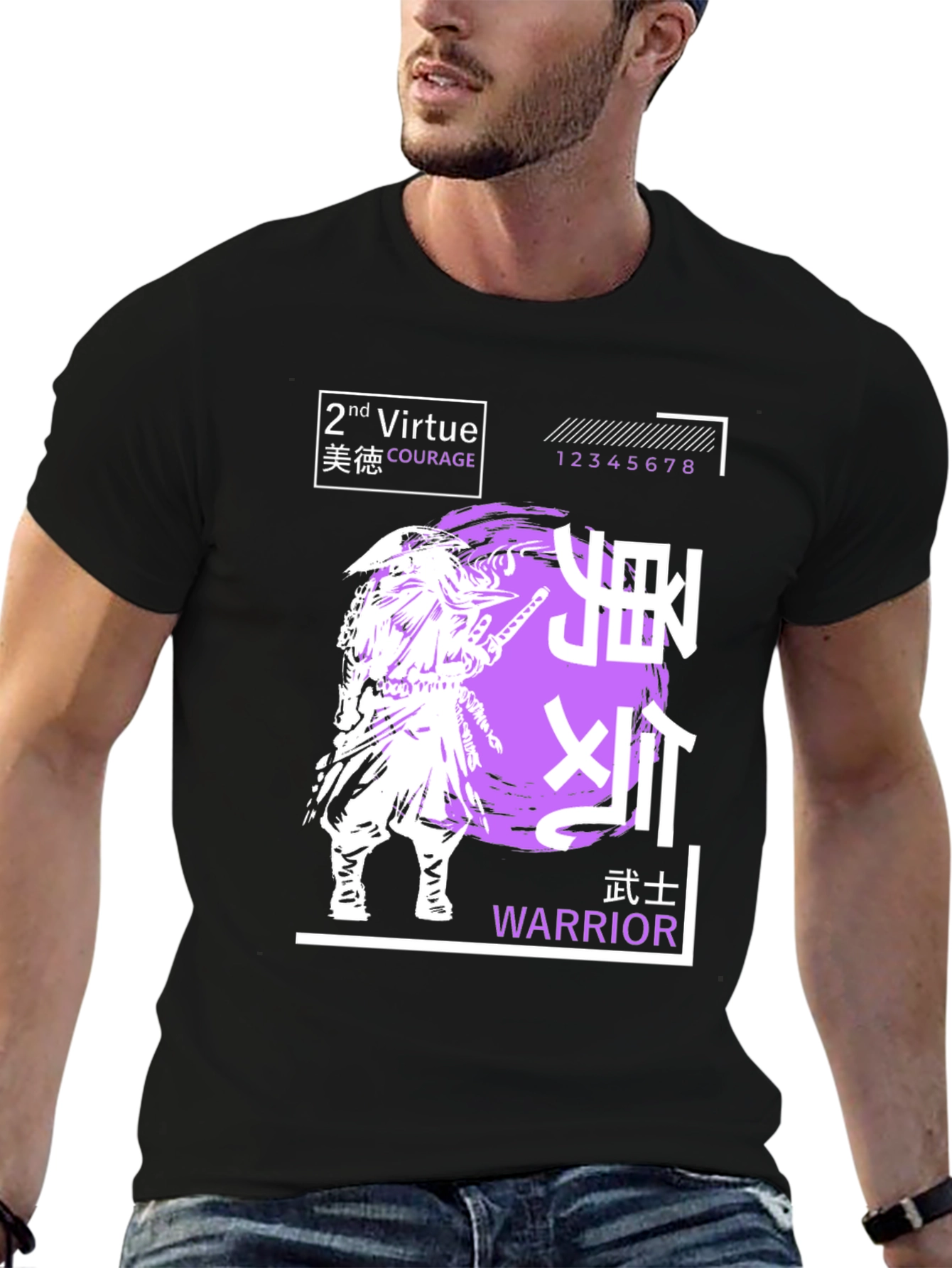 Samurai Warrior Virtue Graphic T-Shirt