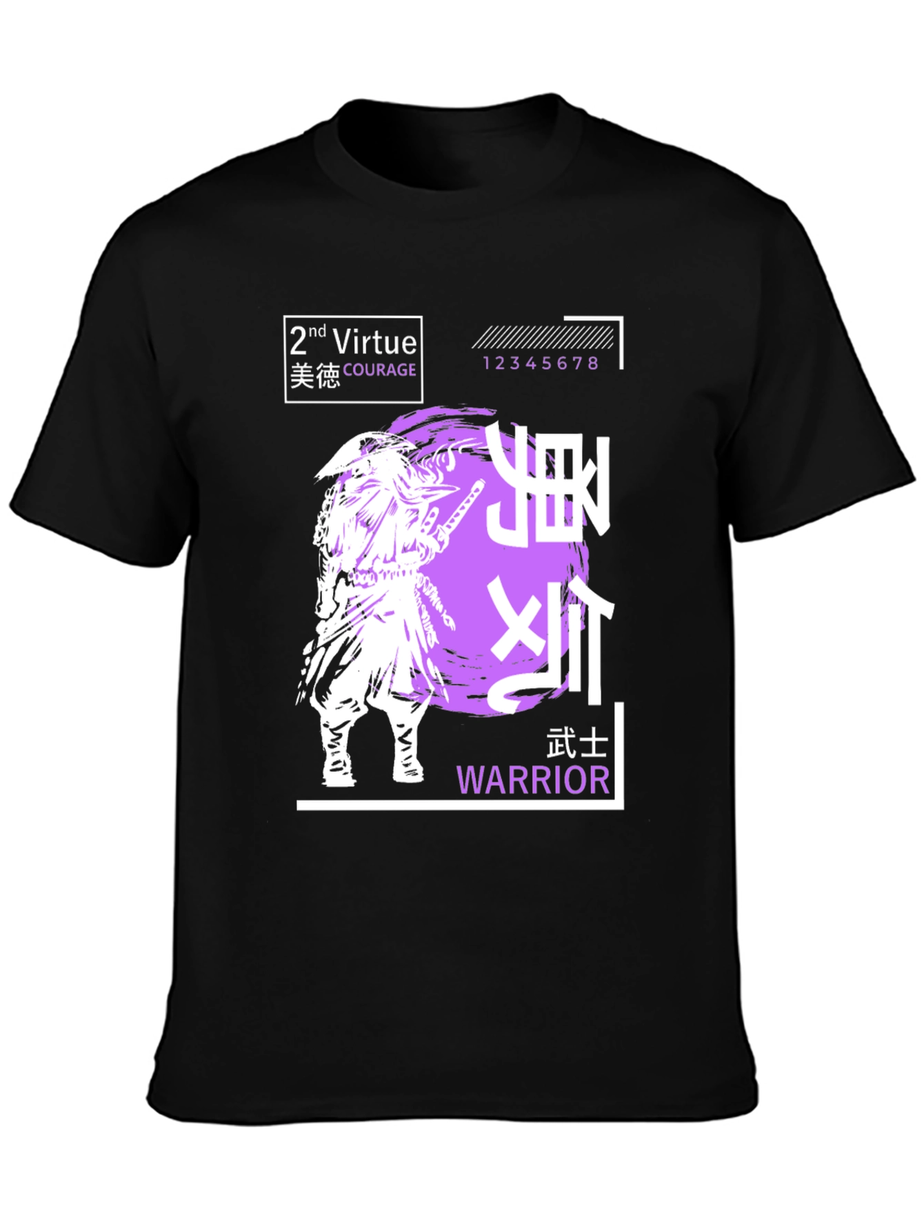 Samurai Warrior Virtue Graphic T-Shirt