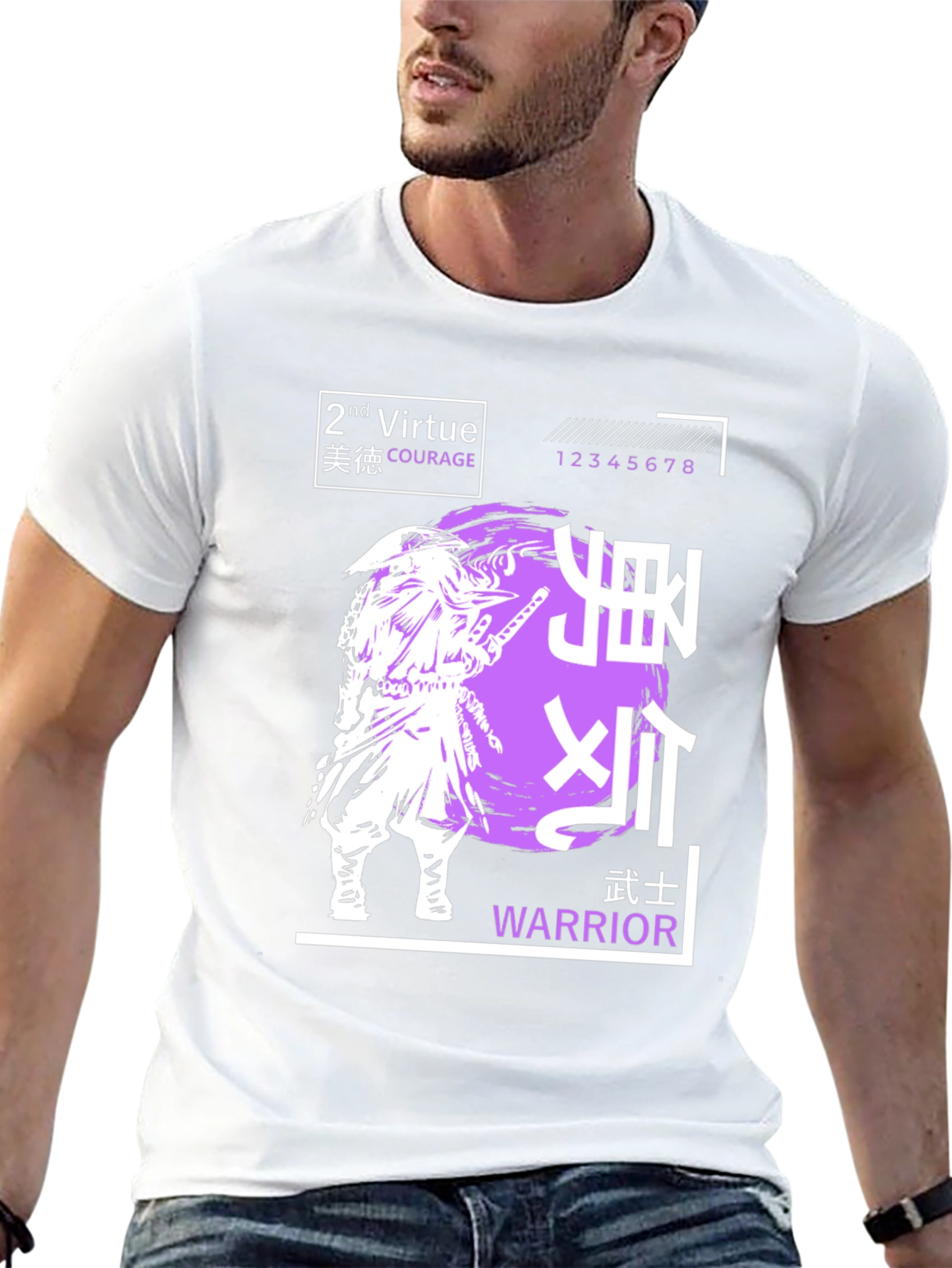 Samurai Warrior Virtue Graphic T-Shirt