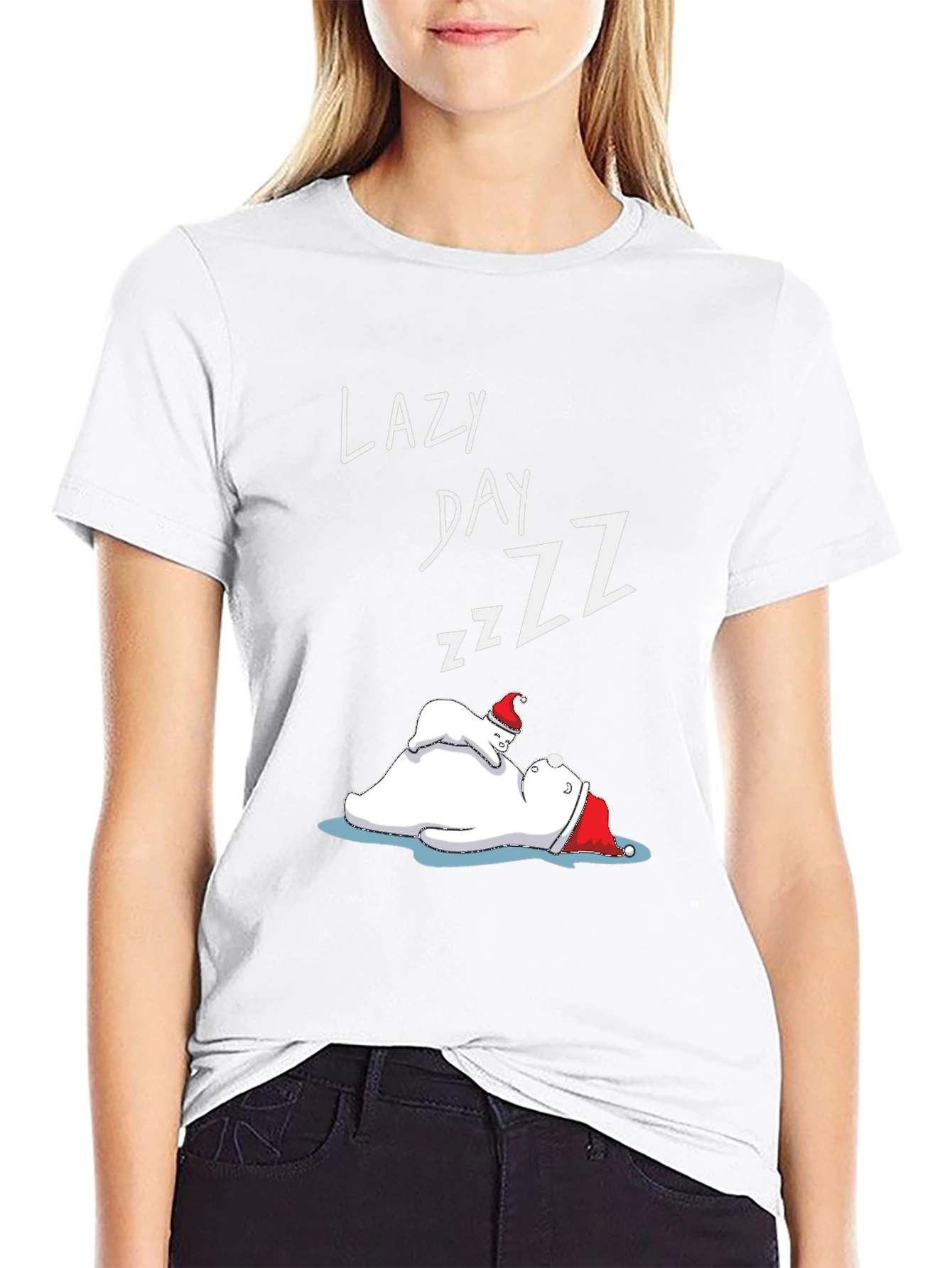 Lazy Day Polar Bear Graphic Tee