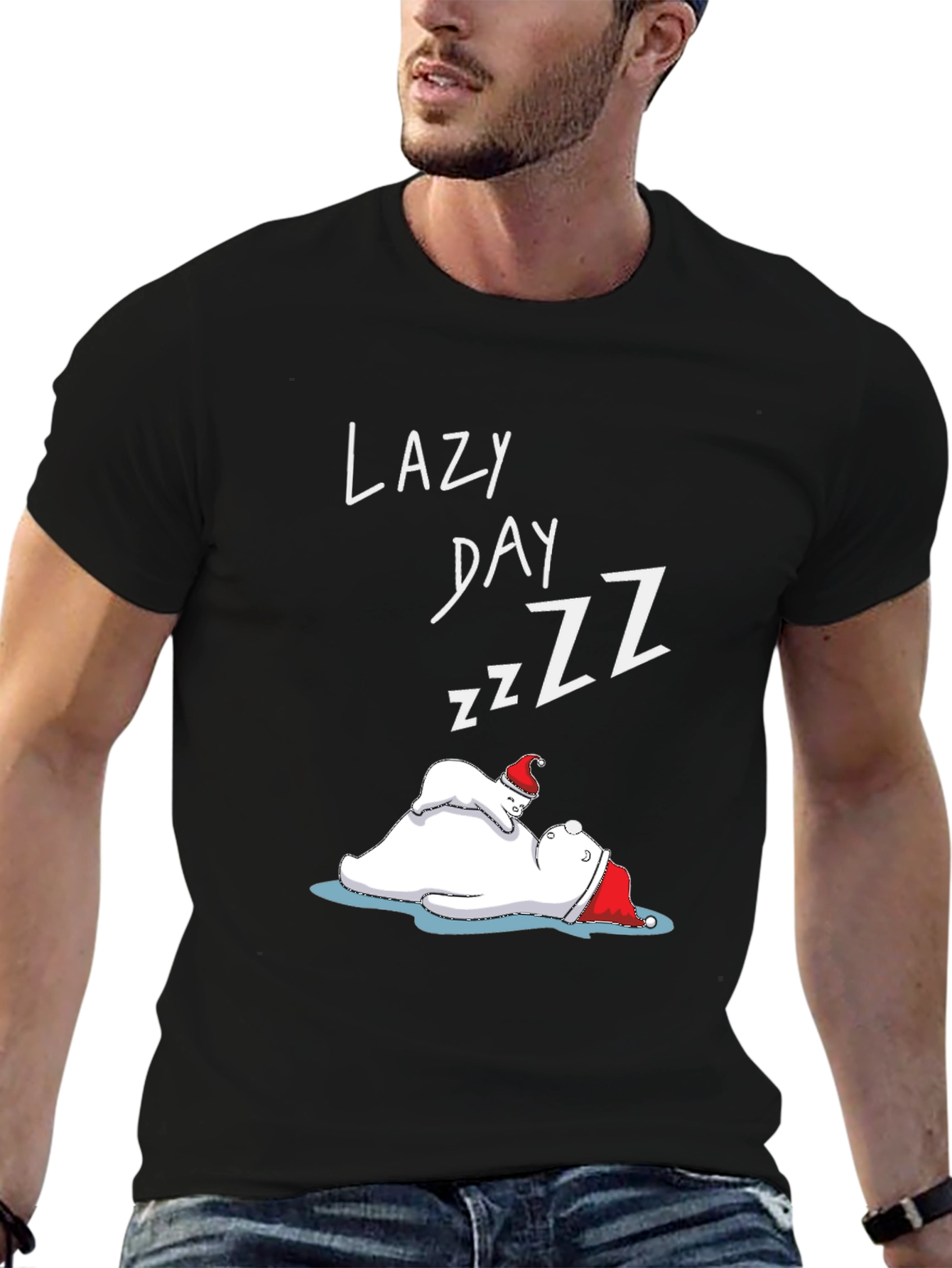 Lazy Day Polar Bear Graphic Tee