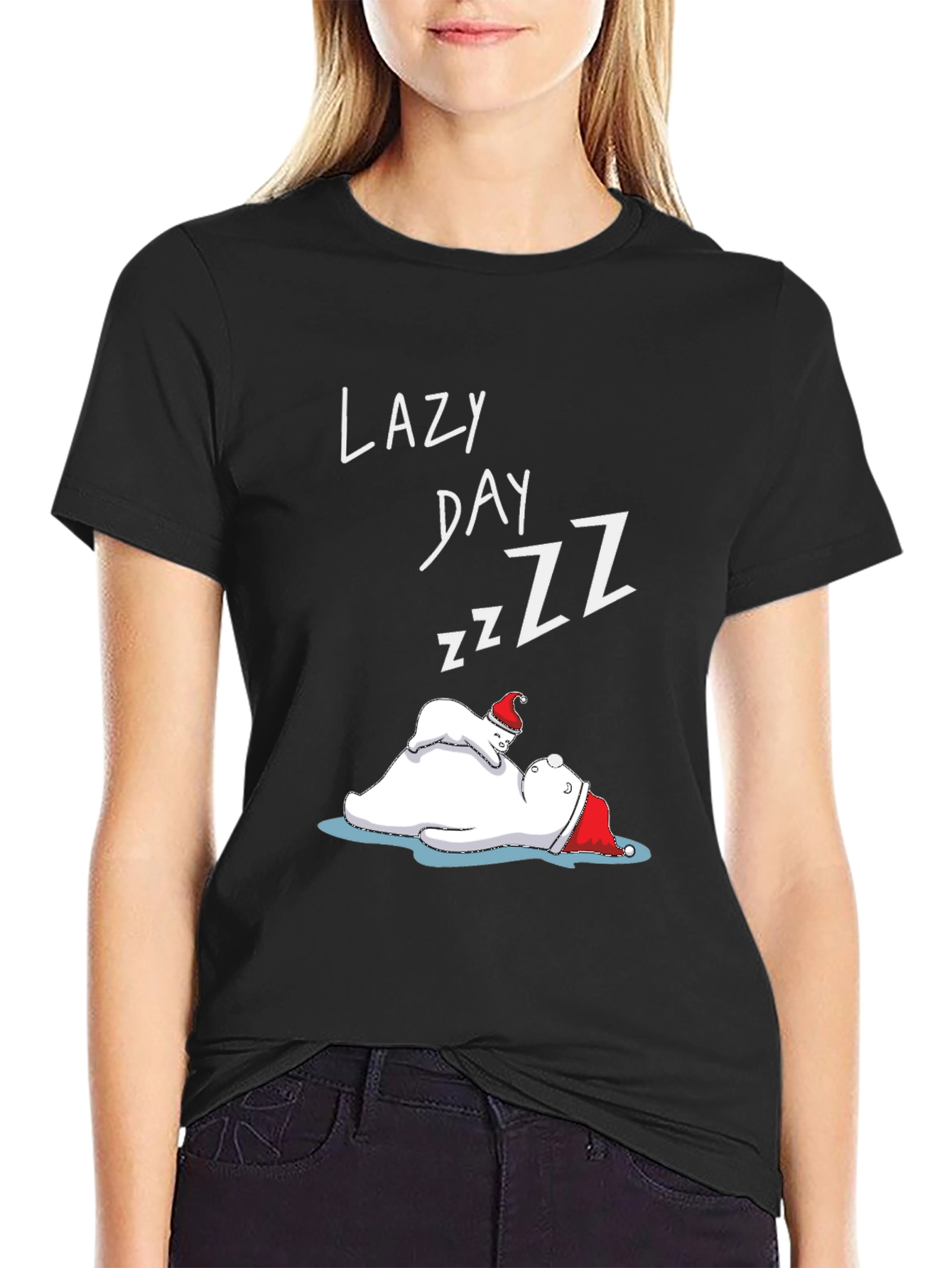 Lazy Day Polar Bear Graphic Tee