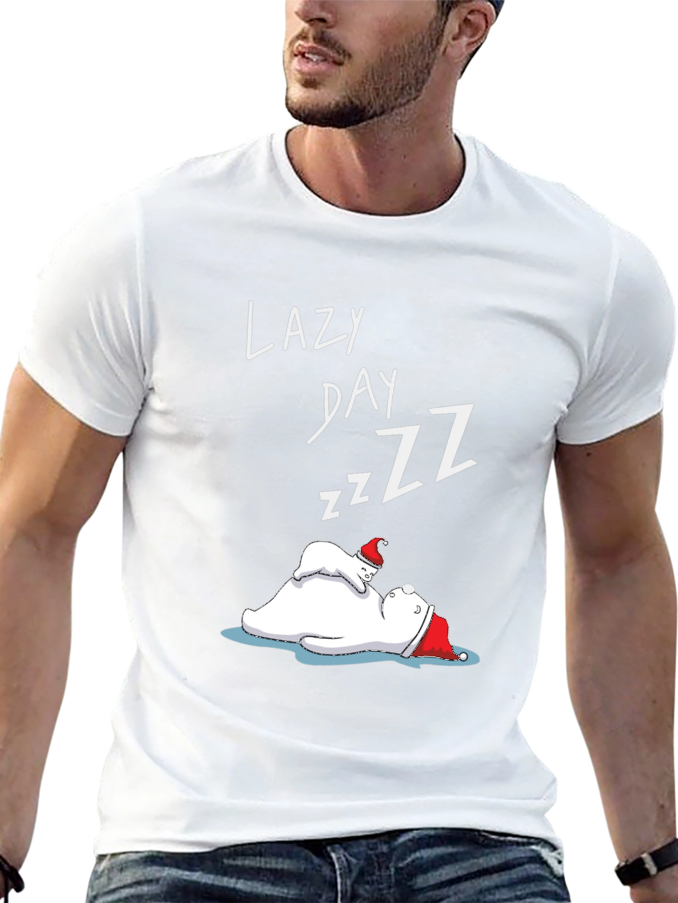 Lazy Day Polar Bear Graphic Tee