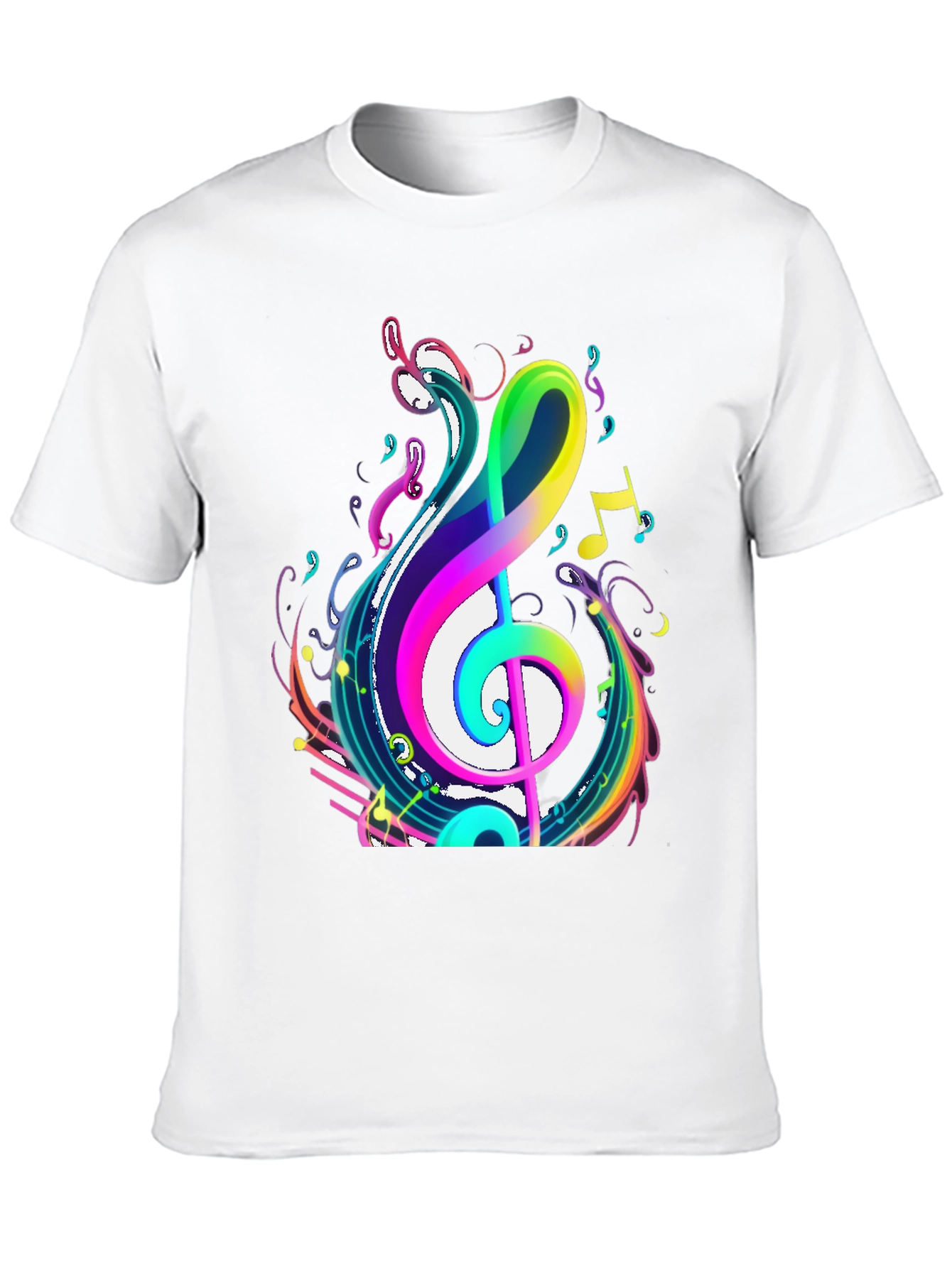 Vibrant Musical Note Graphic T-Shirt