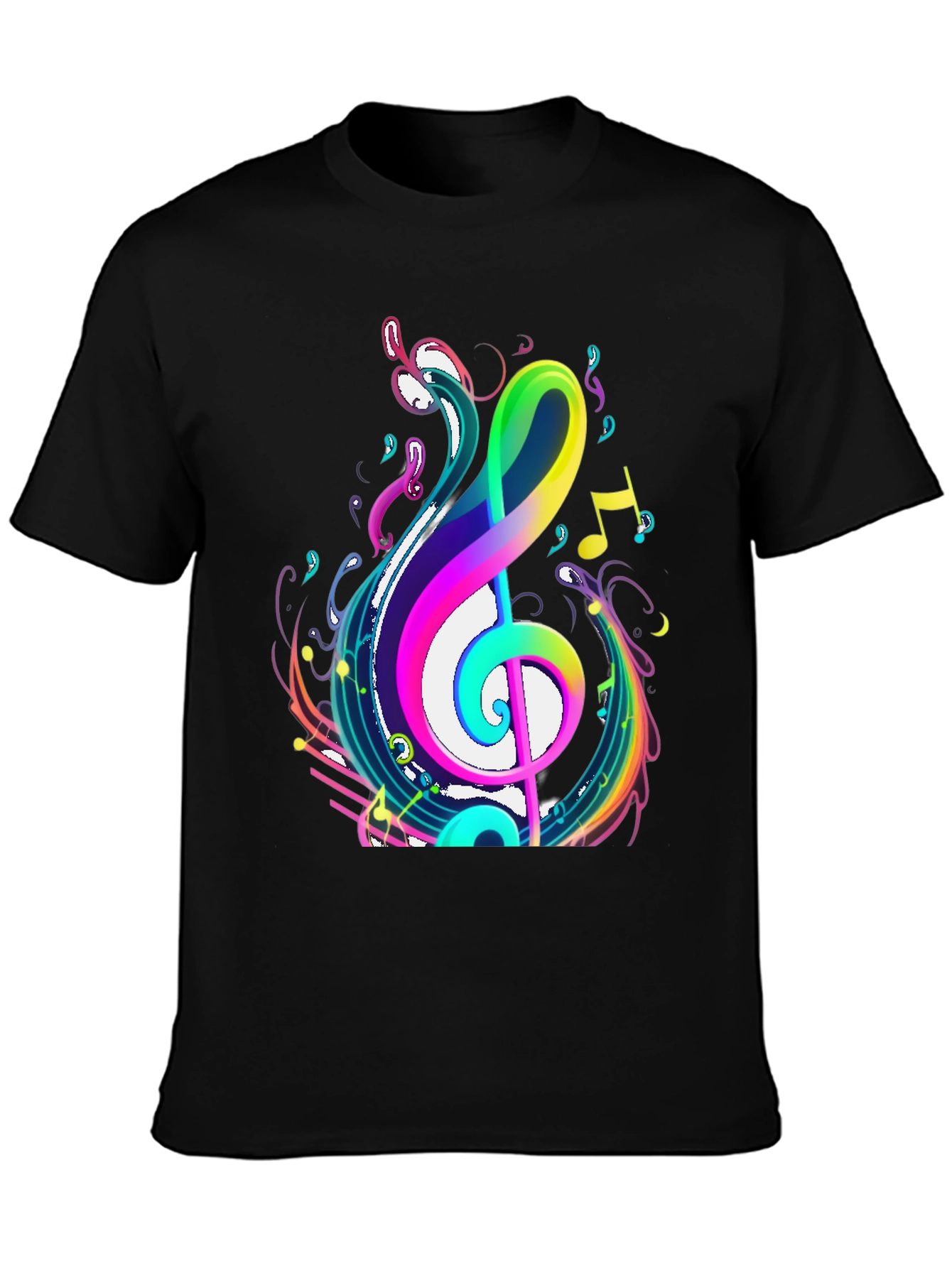 Vibrant Musical Note Graphic T-Shirt
