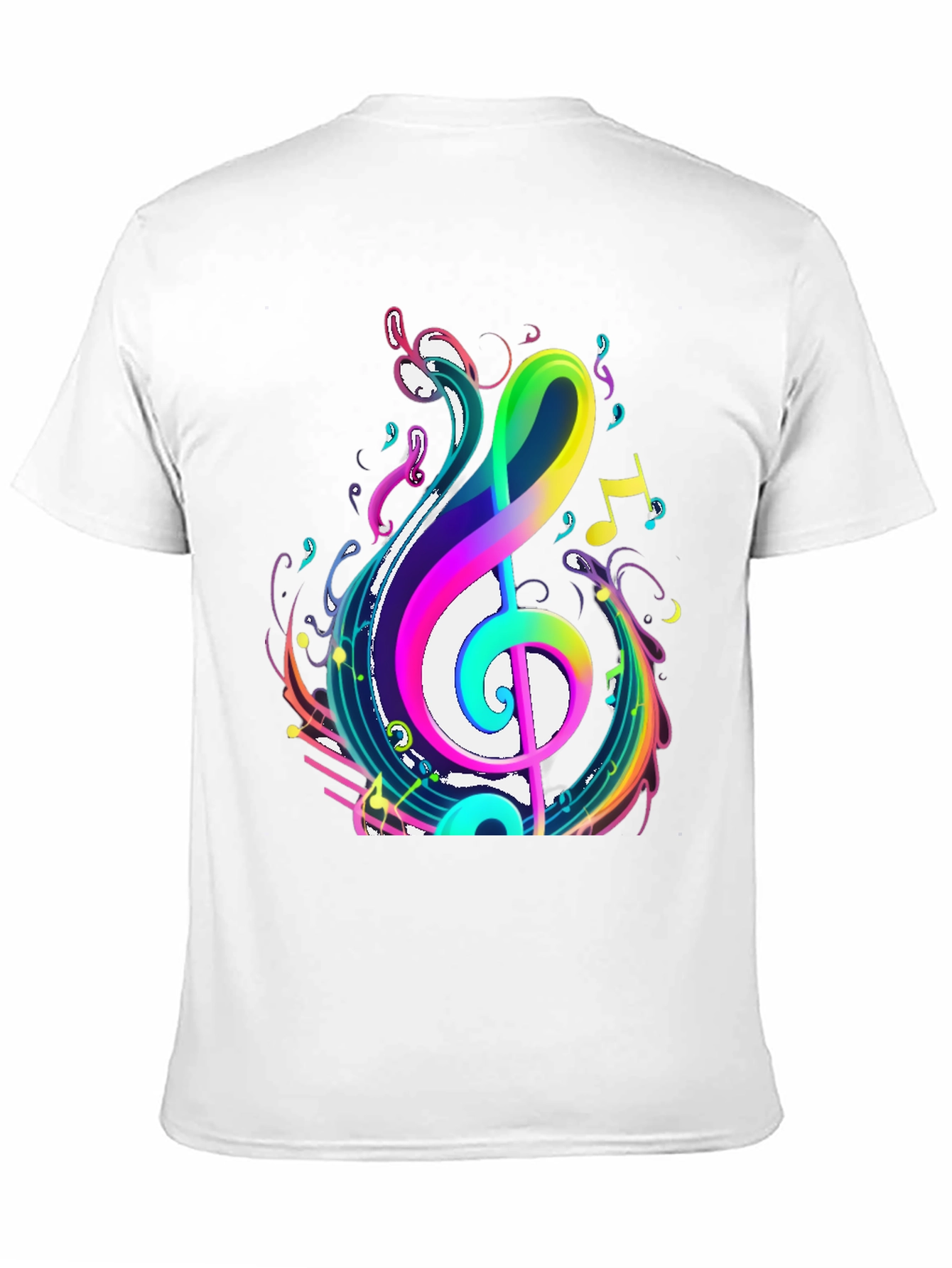 Vibrant Musical Note Graphic T-Shirt