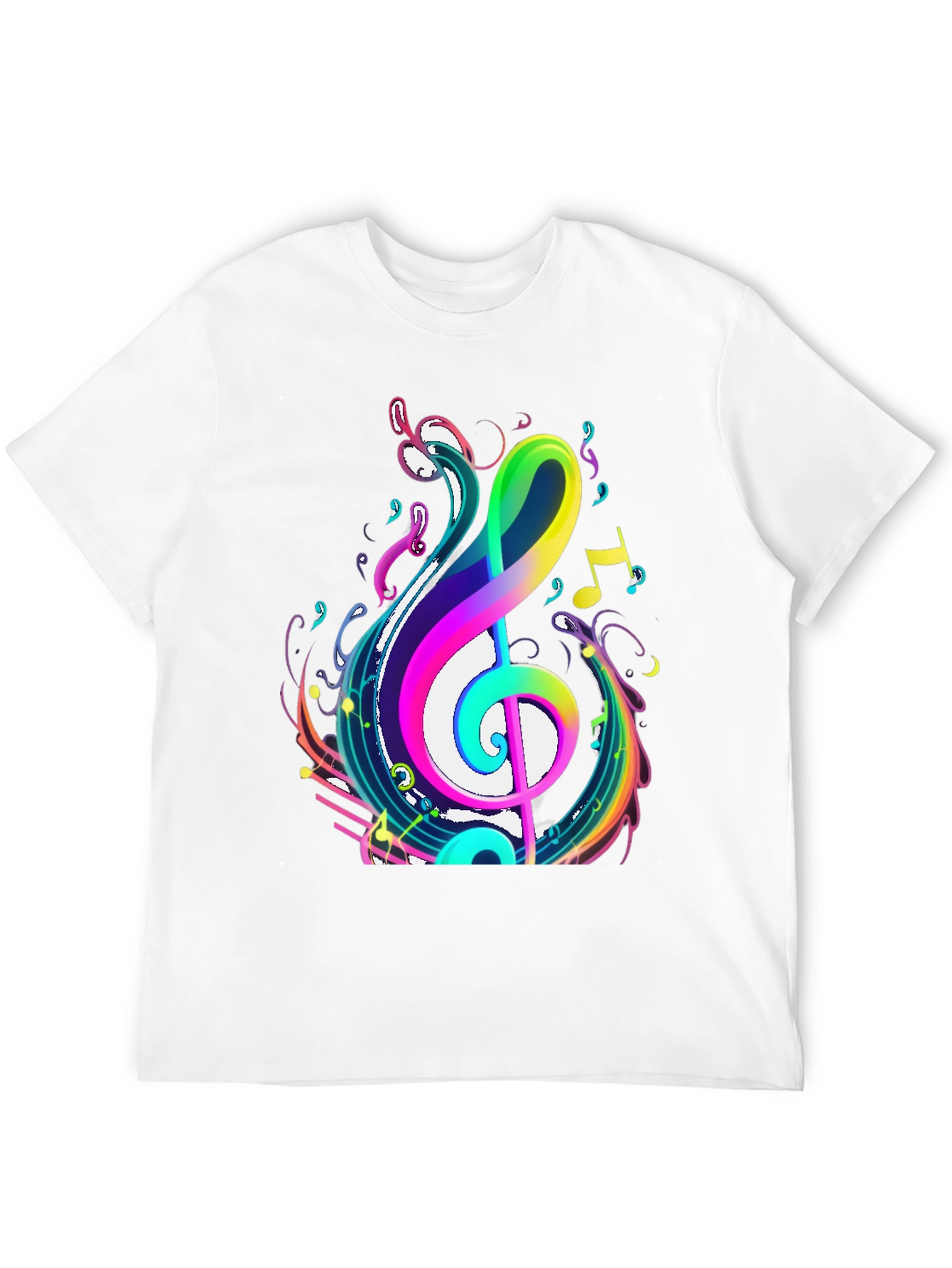 Vibrant Musical Note Graphic T-Shirt