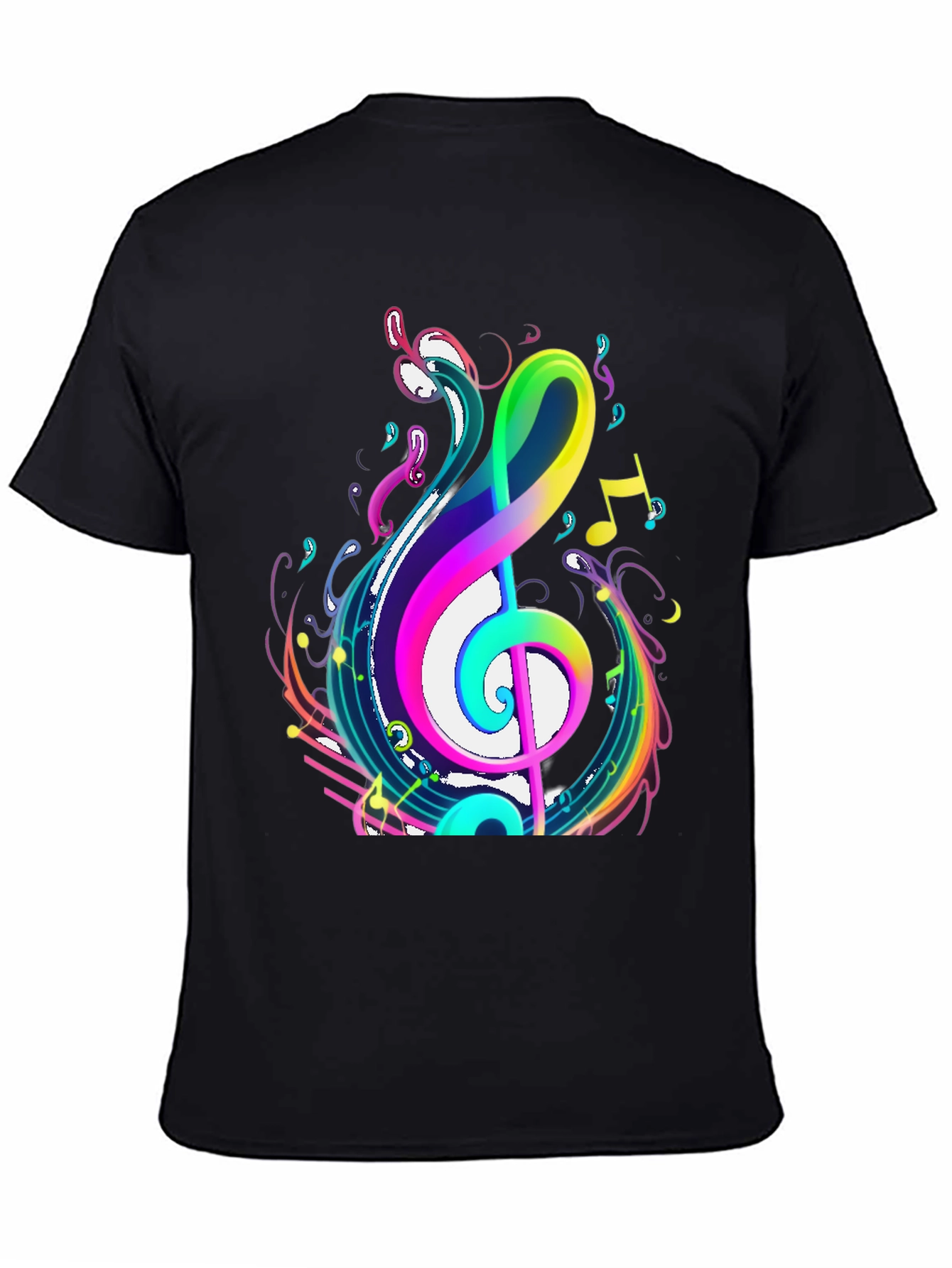 Vibrant Musical Note Graphic T-Shirt