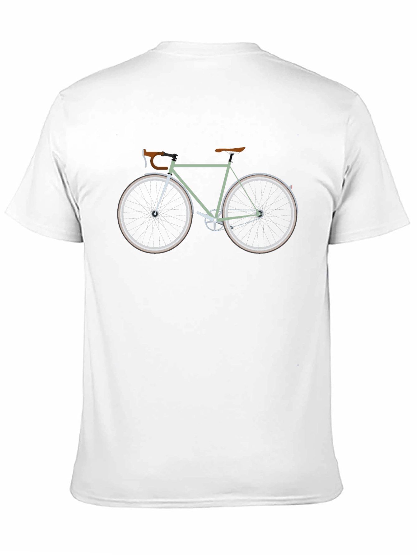 Mens Black T-Shirt with Bicycle Graphic