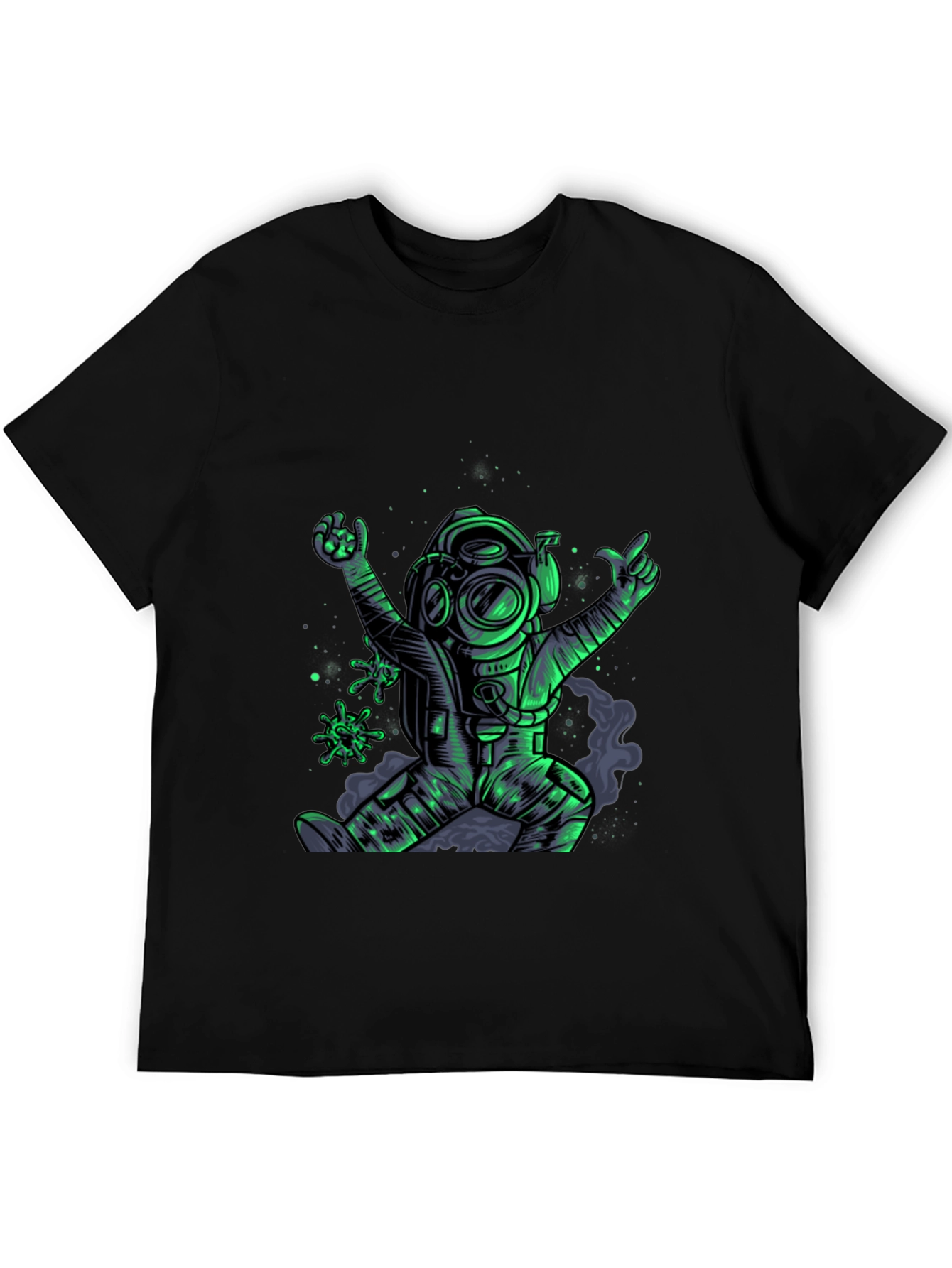Biohazard Diver Graphic T-Shirt - Black