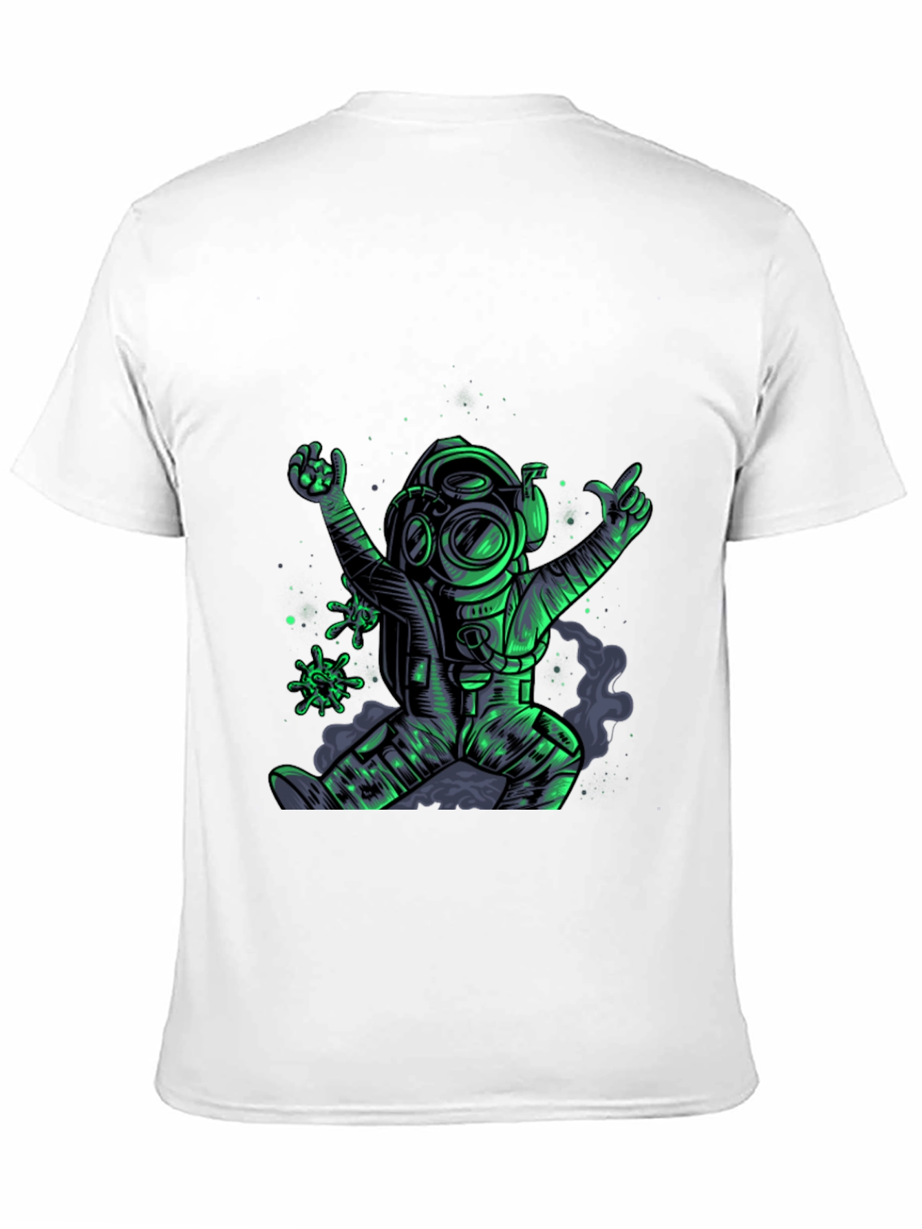 Biohazard Diver Graphic T-Shirt - Black