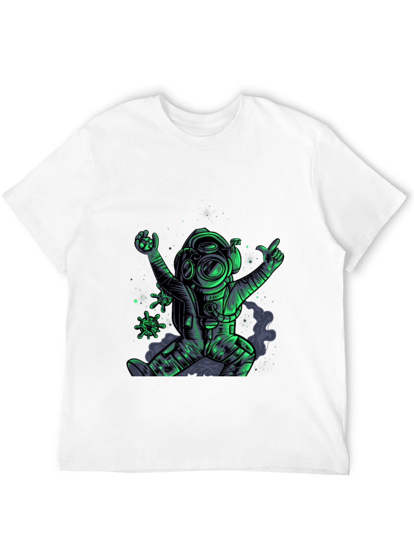 Biohazard Diver Graphic T-Shirt - Black
