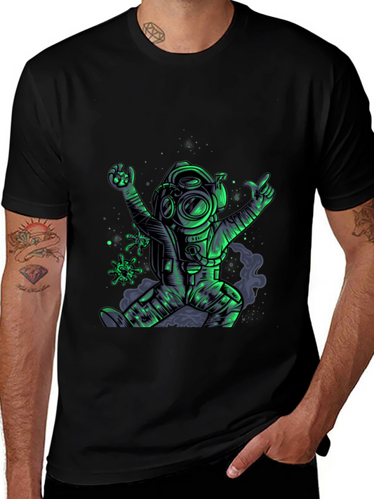 Biohazard Diver Graphic T-Shirt - Black