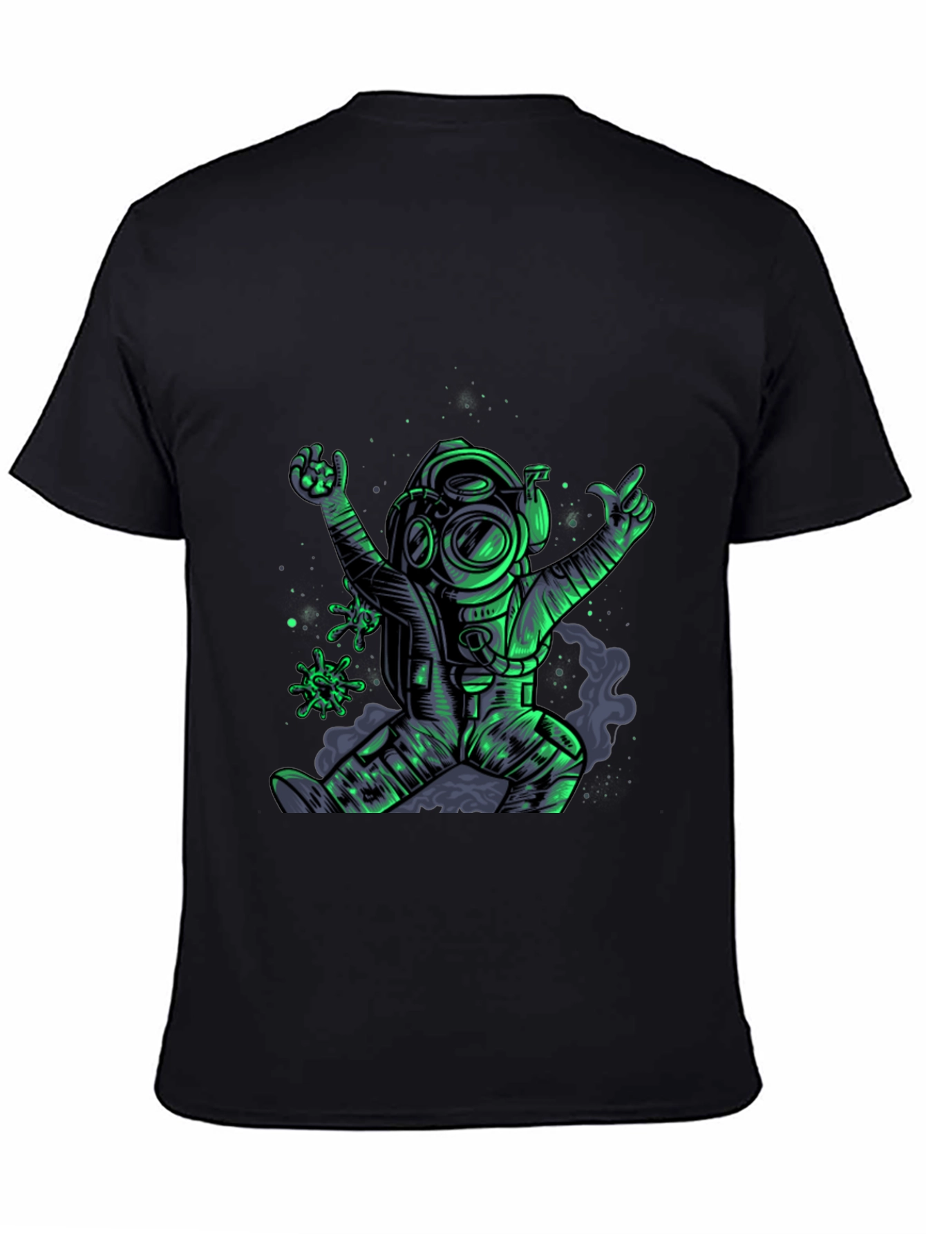 Biohazard Diver Graphic T-Shirt - Black