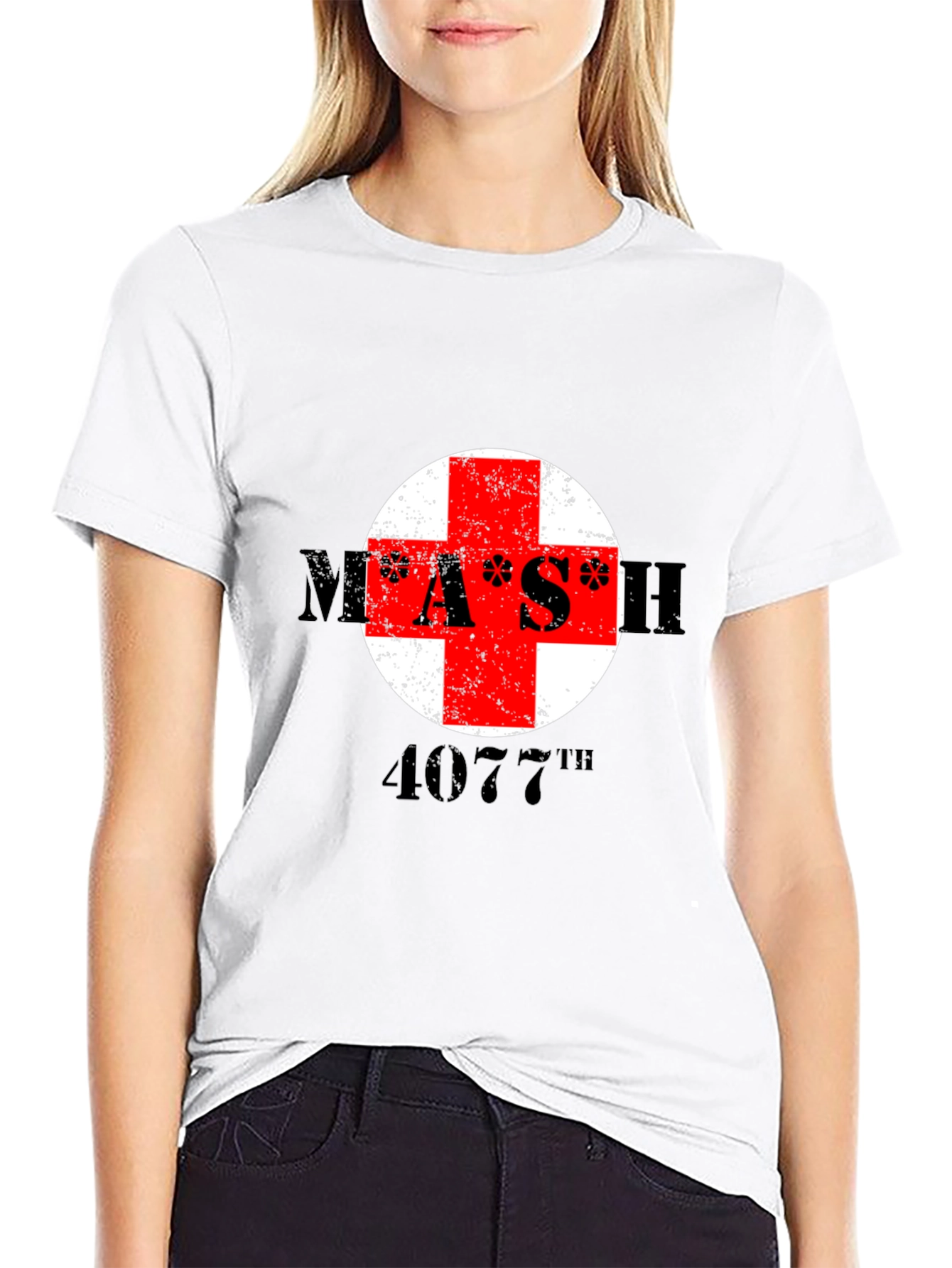 MASH 4077th T-Shirt - Red Cross Design