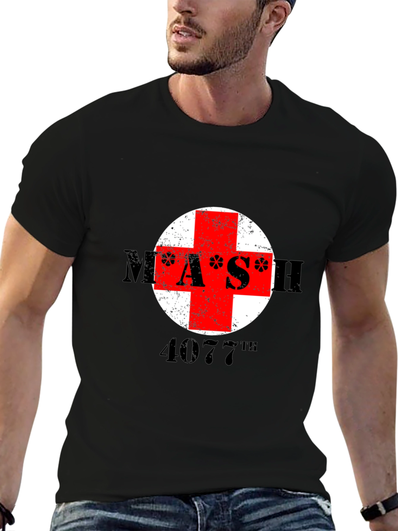 MASH 4077th T-Shirt - Red Cross Design
