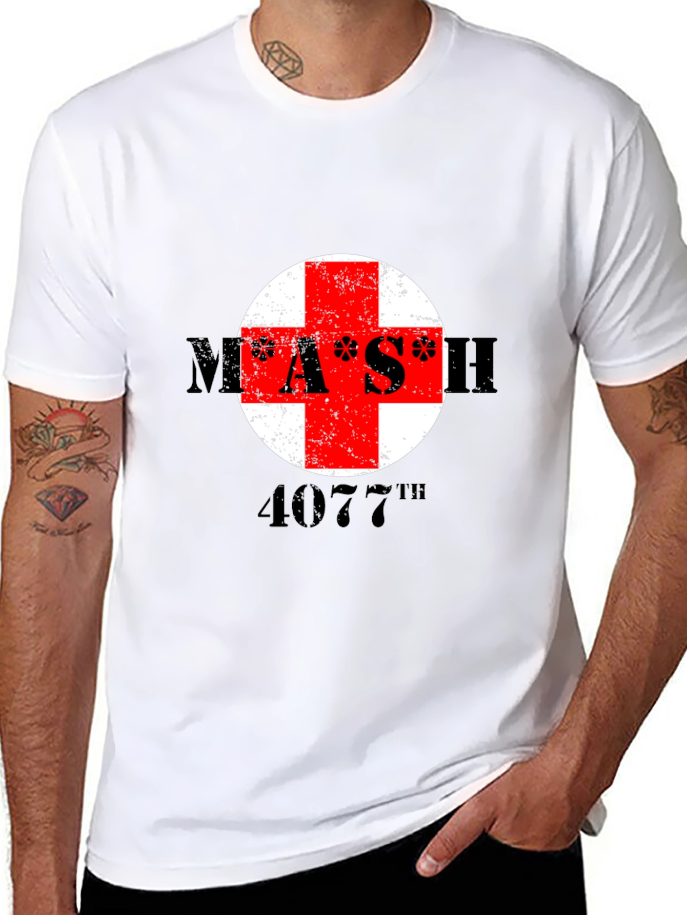 MASH 4077th T-Shirt - Red Cross Design
