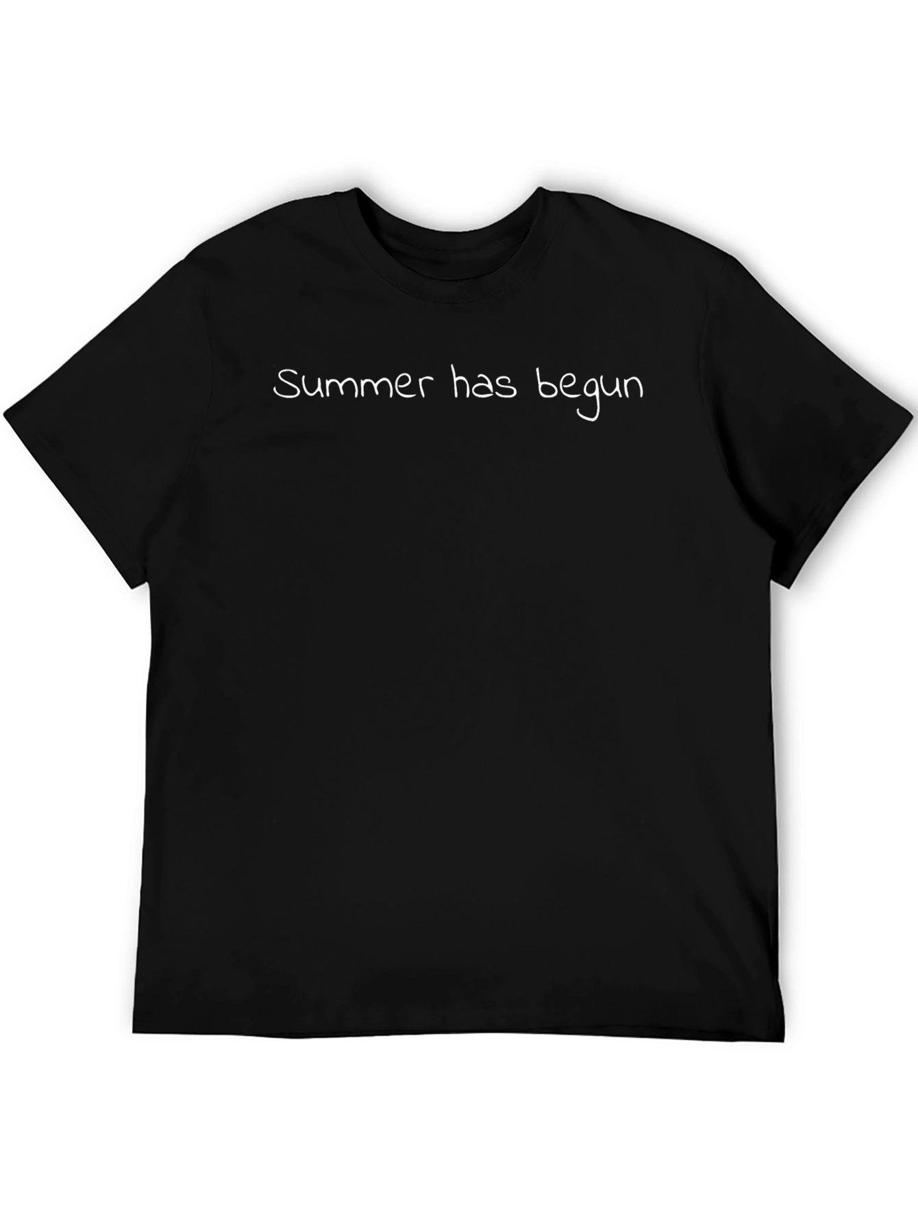 Summer Has Begun Graphic Tee - Casual Black T-Shirt